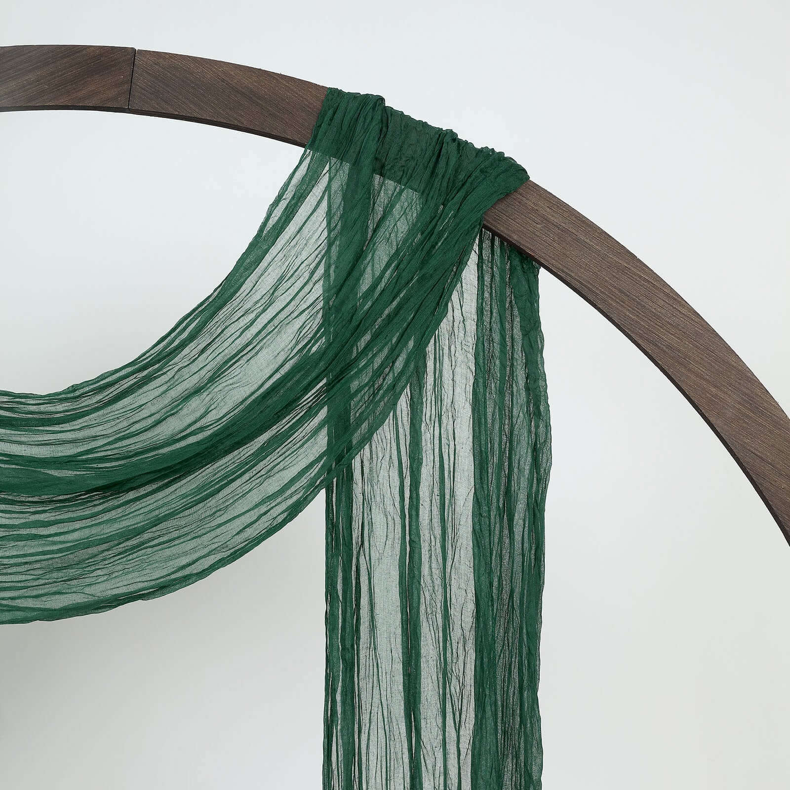 Hunter Emerald Green Gauze Cheesecloth Draping Fabric Wedding Arch Decorations, Window Scarf Valance Drapes, Boho Arbor Long Curtain Panel 20ft - Image 8