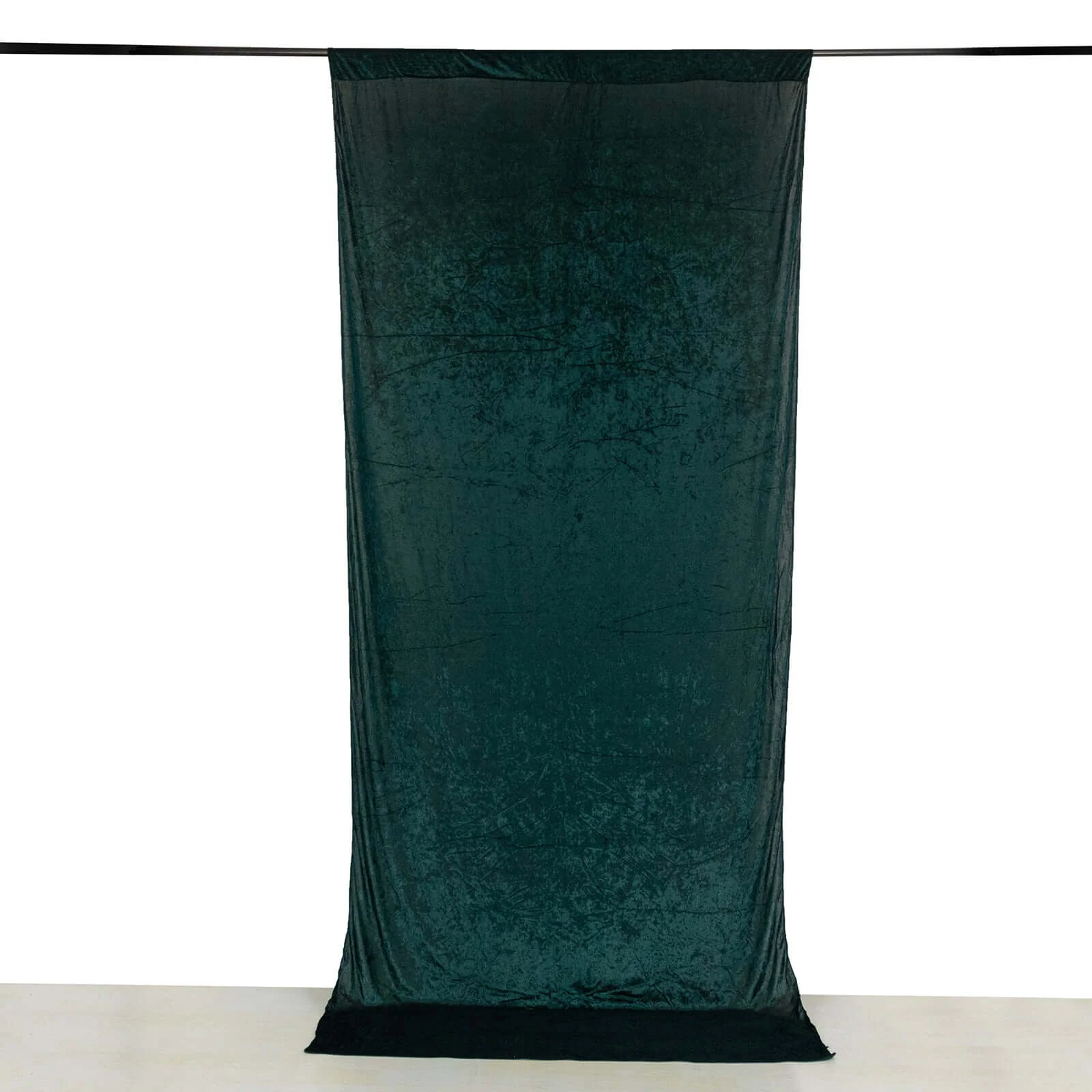 Crushed Velvet Backdrop Curtain – Hunter Emerald Green 5ft x 12ft Event Drape with Rod Pocket, Privacy Panel for Photo Booths & Events - Image 6