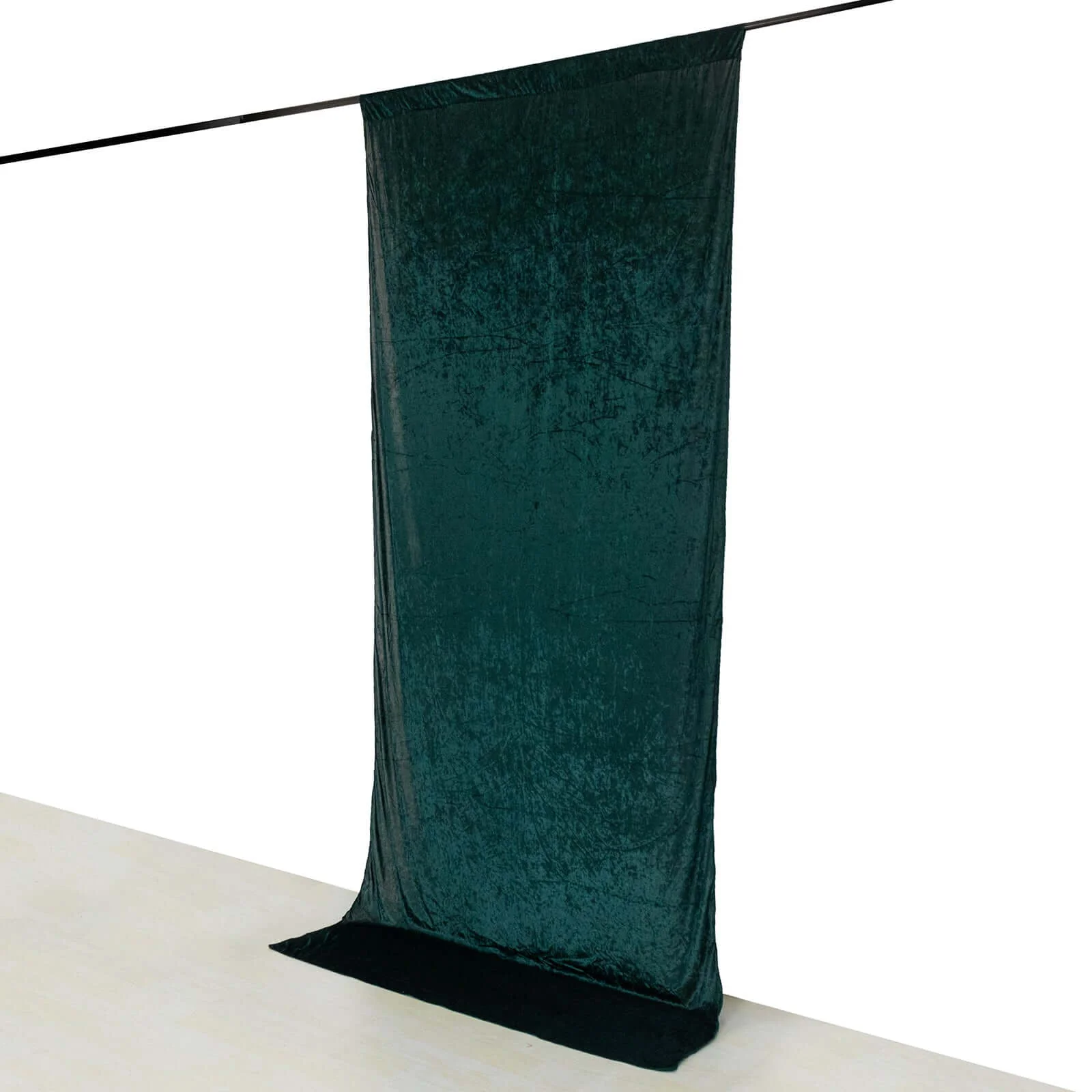 Crushed Velvet Backdrop Curtain – Hunter Emerald Green 5ft x 12ft Event Drape with Rod Pocket, Privacy Panel for Photo Booths & Events - Image 7