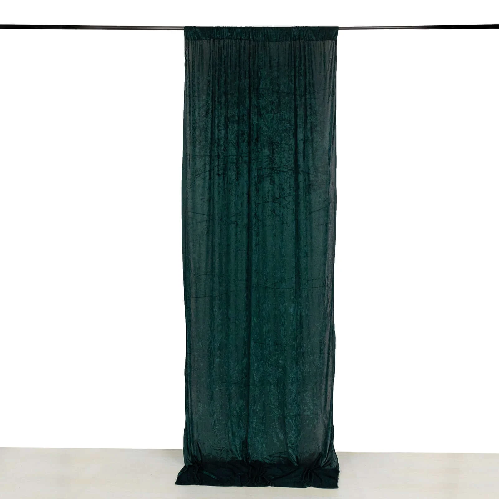 Crushed Velvet Backdrop Curtain – Hunter Emerald Green 5ft x 12ft Event Drape with Rod Pocket, Privacy Panel for Photo Booths & Events - Image 8