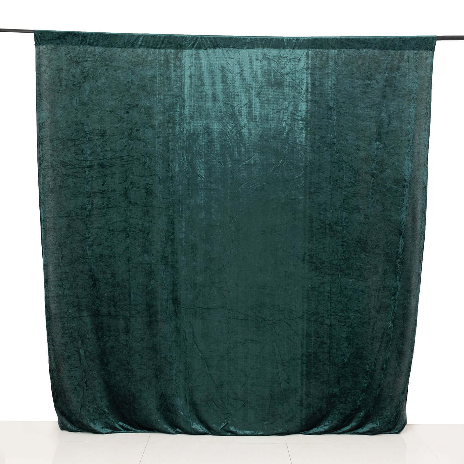 Crushed Velvet Backdrop Curtain – Hunter Emerald Green 8ft x 8ft Event Drape with Rod Pocket, Privacy Panel for Photo Booths & Events - Image 7