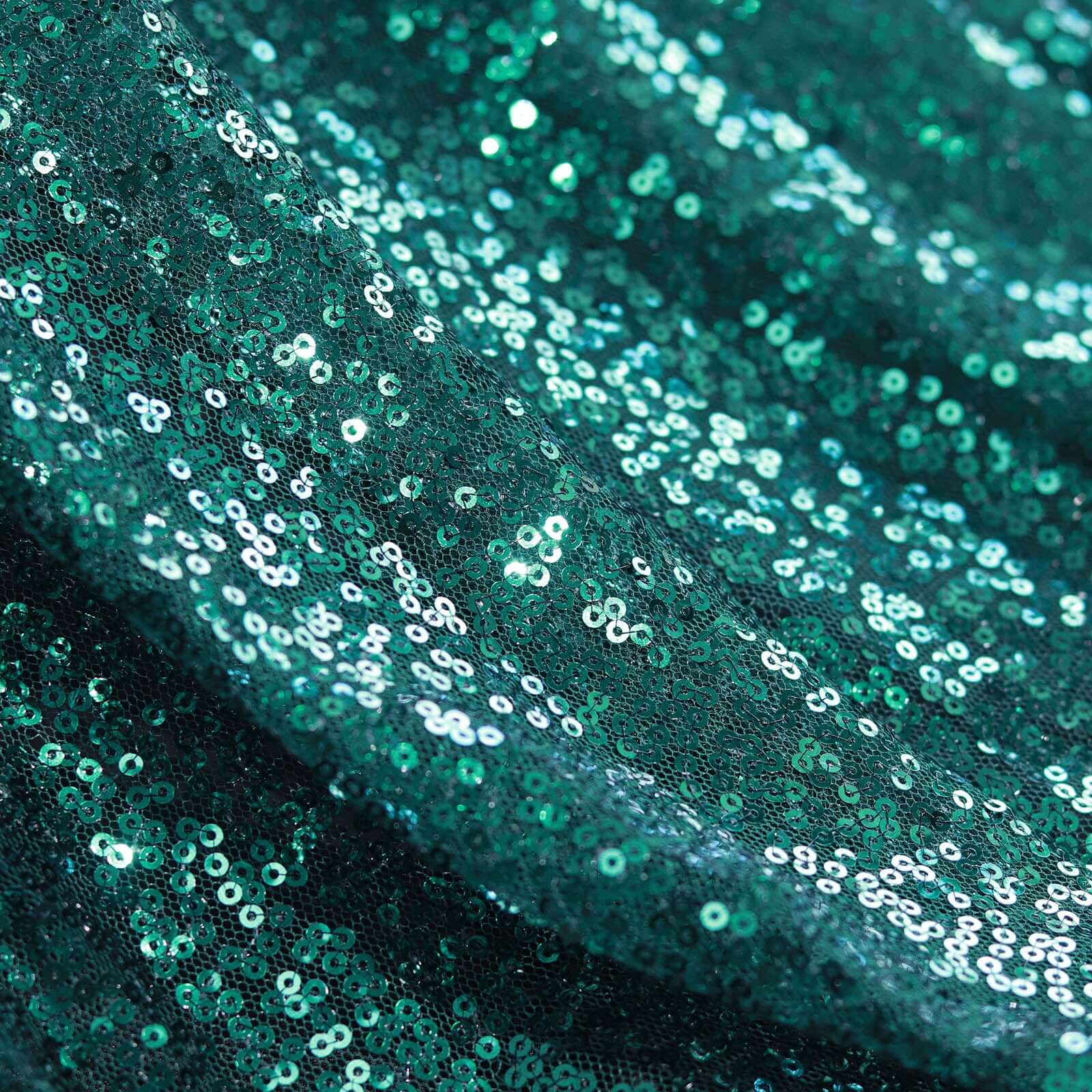 Hunter Emerald Green Sequin Fabric Bolt, Sparkly DIY Craft Fabric Roll 54"x4 Yards - Image 2