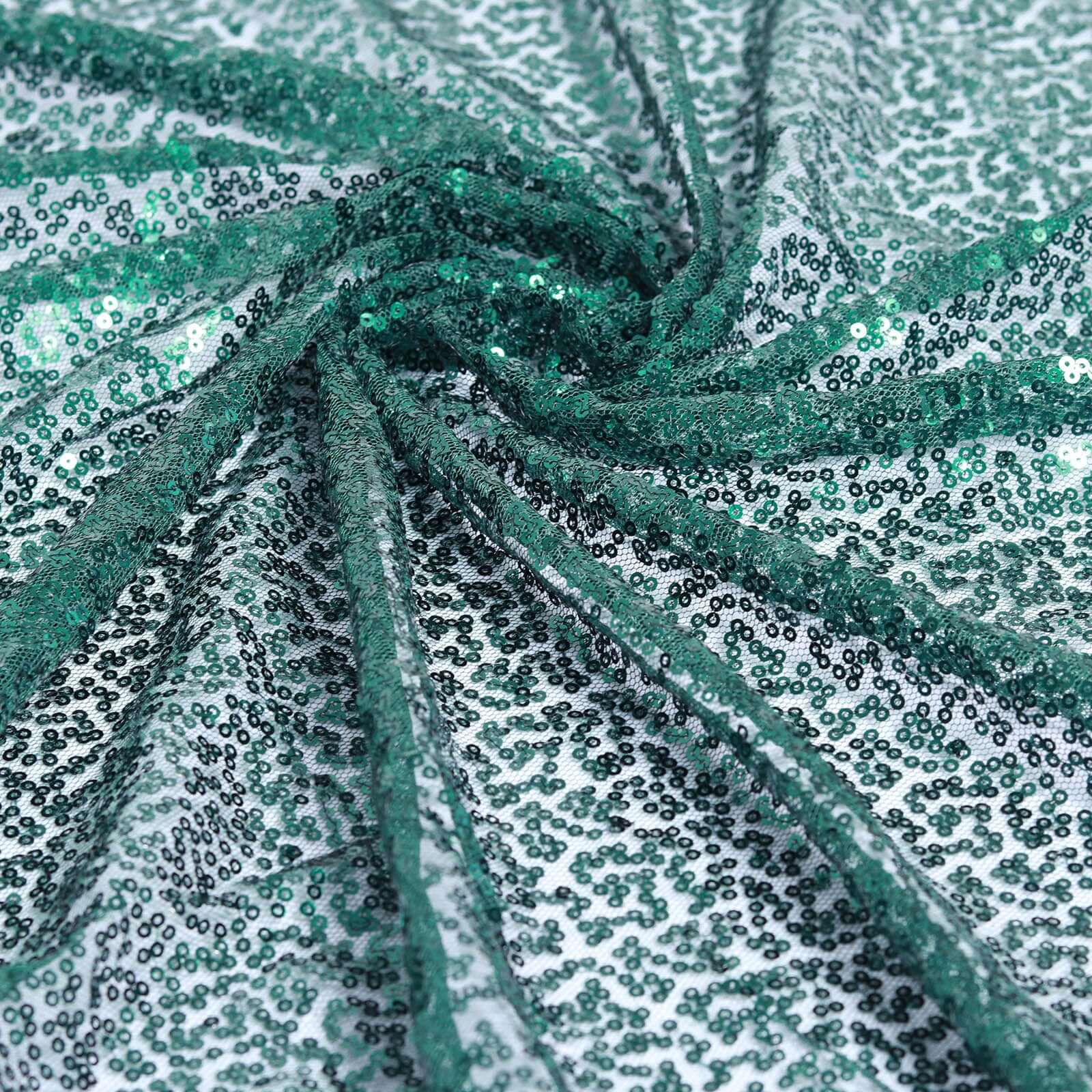 Hunter Emerald Green Sequin Fabric Bolt, Sparkly DIY Craft Fabric Roll 54"x4 Yards - Image 8