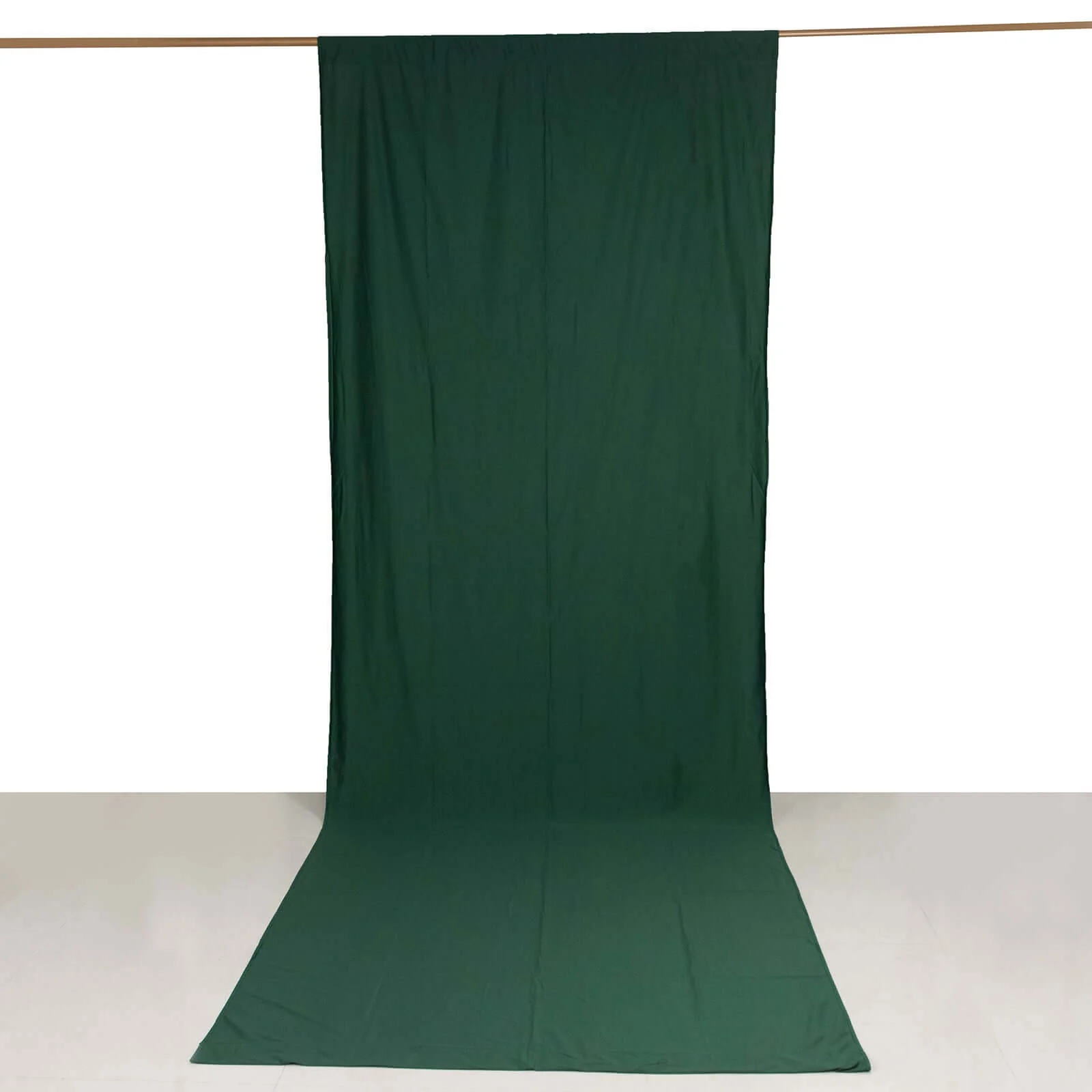 Hunter Emerald Green Scuba Polyester Backdrop Drape Curtain, Durable Flame Resistant Event Divider Panel Wrinkle Free With Rod Pockets - 5ftx14ft - Image 8