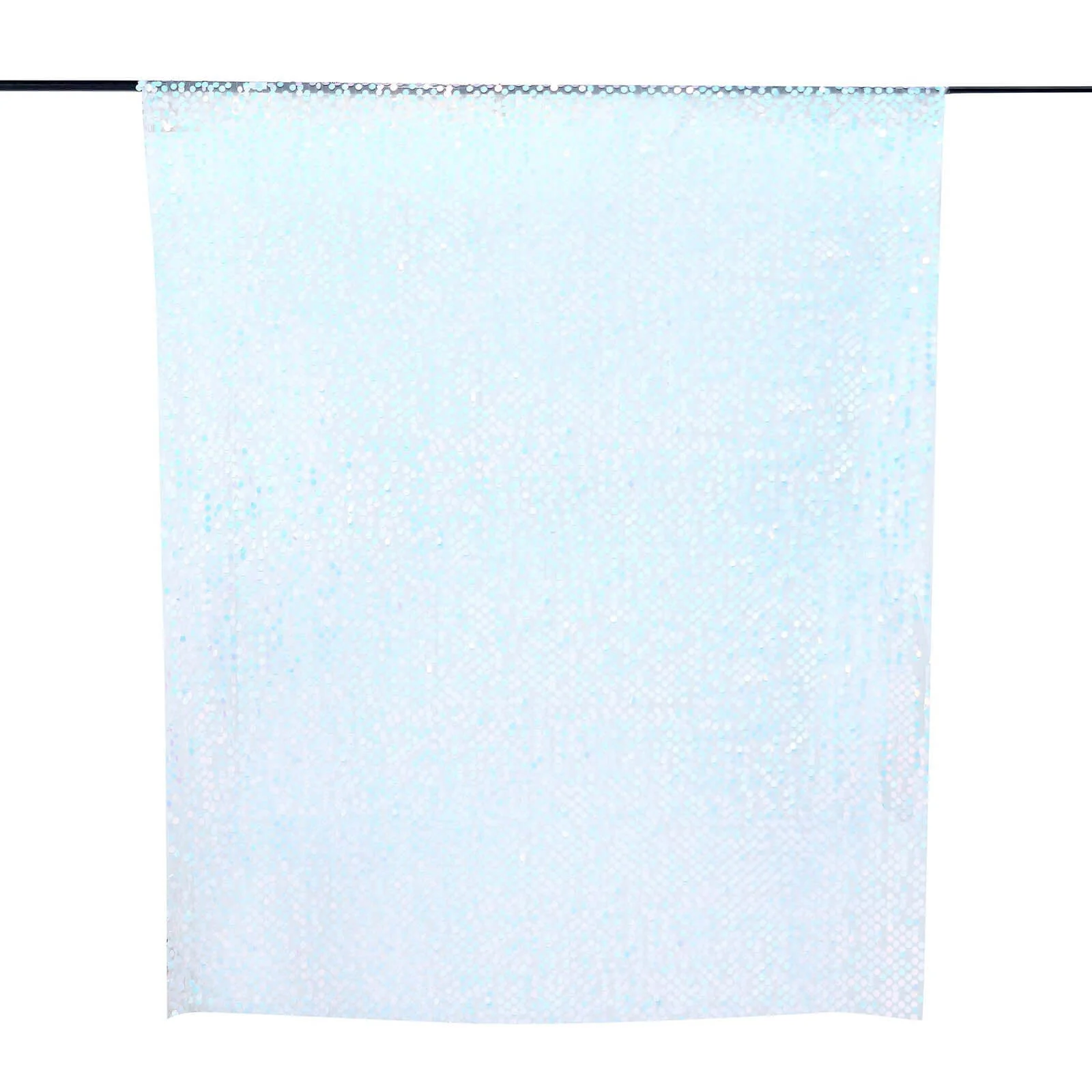 Iridescent Blue Big Payette Sequin Backdrop Drape Curtain, Photo Booth Event Divider Panel - 8ftx8ft - Image 6