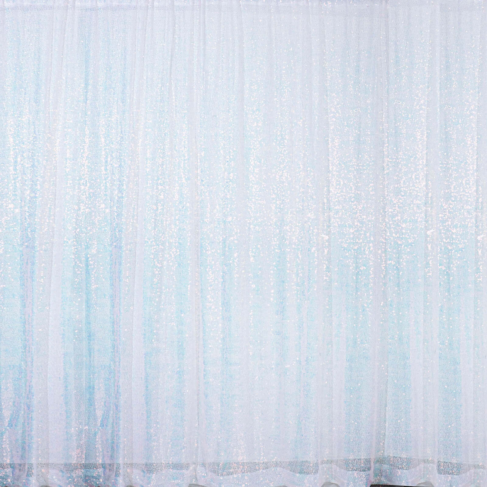 Iridescent Blue Sequin Backdrop Drape Curtain, Photo Booth Event Divider Panel - 8ftx8ft - Image 9