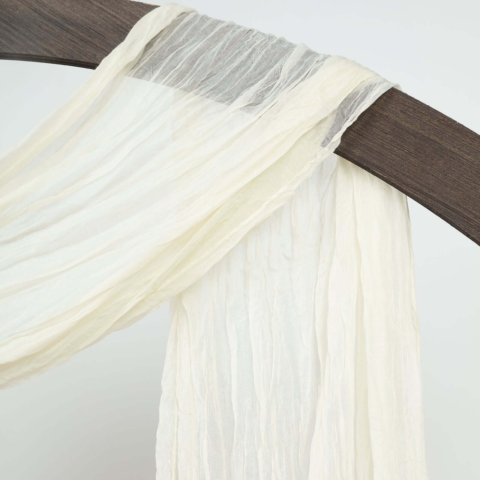 Ivory Gauze Cheesecloth Draping Fabric Wedding Arch Decorations, Window Scarf Valance Drapes, Boho Arbor Long Curtain Panel 20ft - Image 8