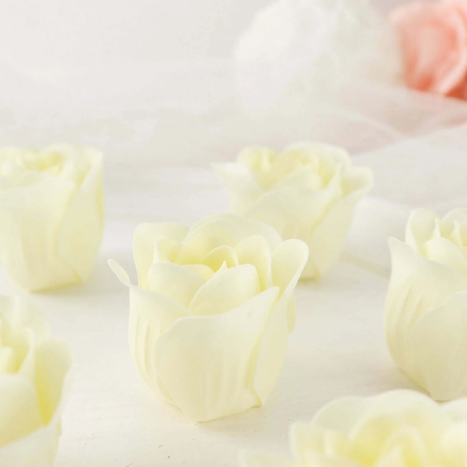 4 Pack 24 Pcs Ivory Scented Rose Soap Heart Shaped Party Favors With Gift Boxes And Ribbon - Image 2