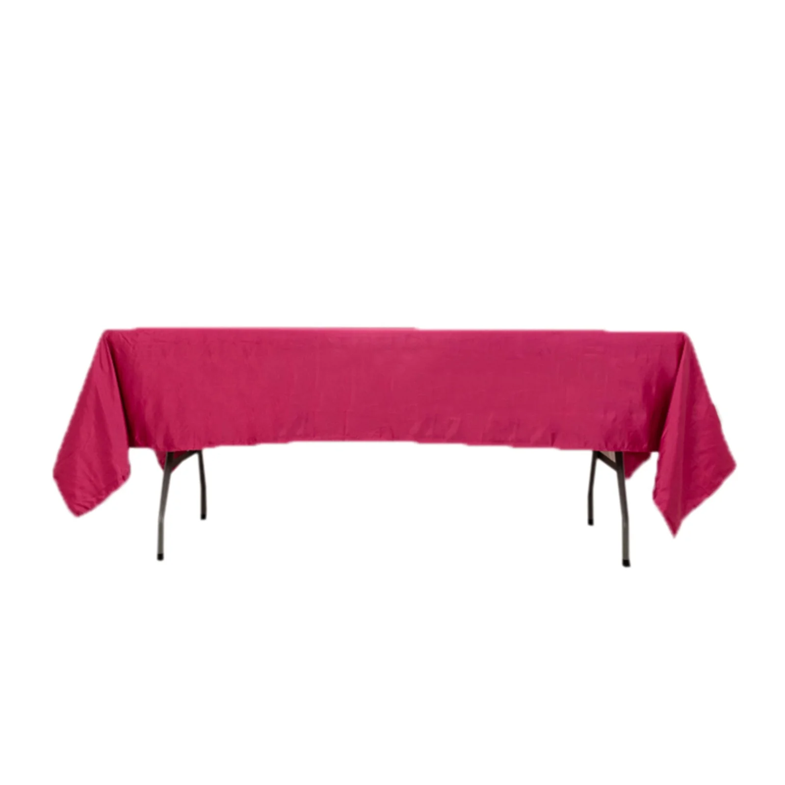 Lamour Satin Rectangle Tablecloth 60"x102" Fuchsia - Wrinkle Resistant Table Cover - Image 7