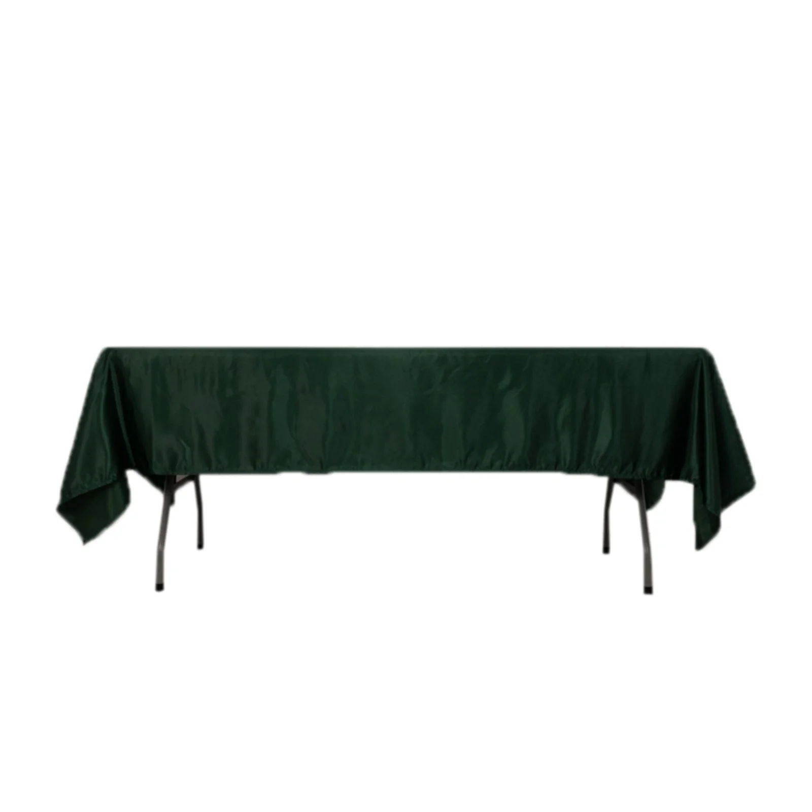 Lamour Satin Rectangle Tablecloth 60"x102" Hunter Emerald Green - Wrinkle Resistant Table Cover - Image 6