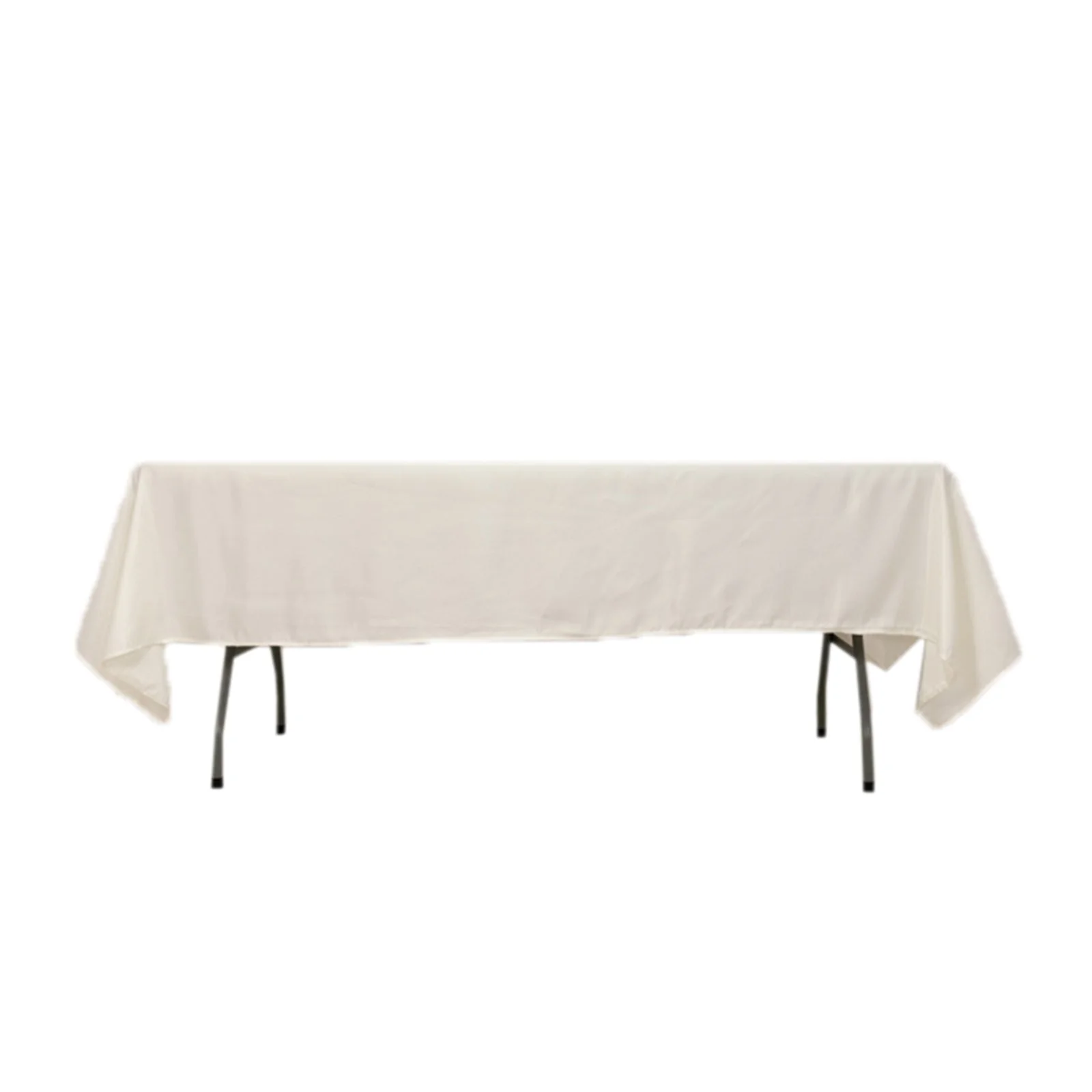 Lamour Satin Rectangle Tablecloth 60"x102" Ivory - Wrinkle Resistant Table Cover - Image 7