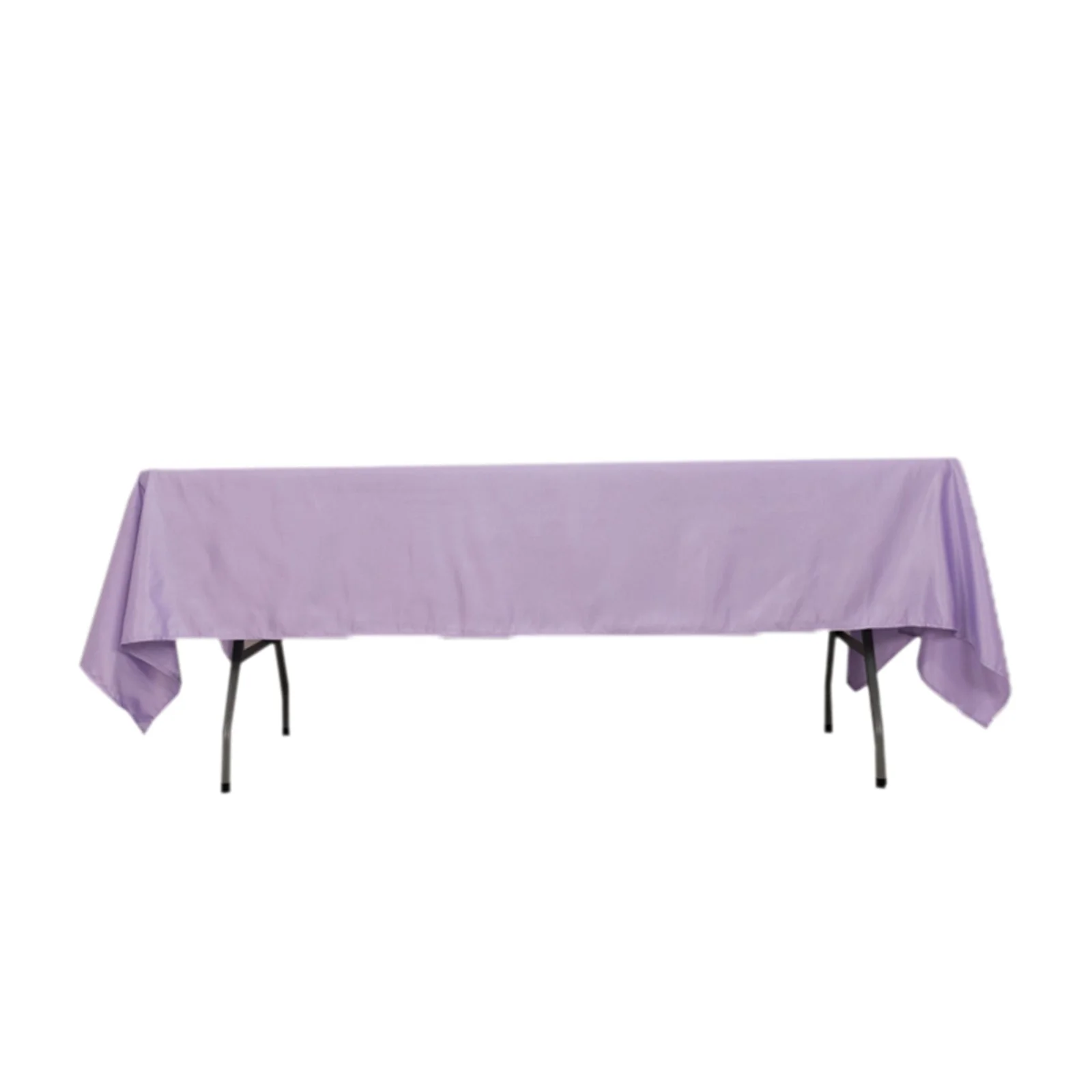 Lamour Satin Rectangle Tablecloth 60"x102" Lavender Lilac - Wrinkle Resistant Table Cover - Image 7