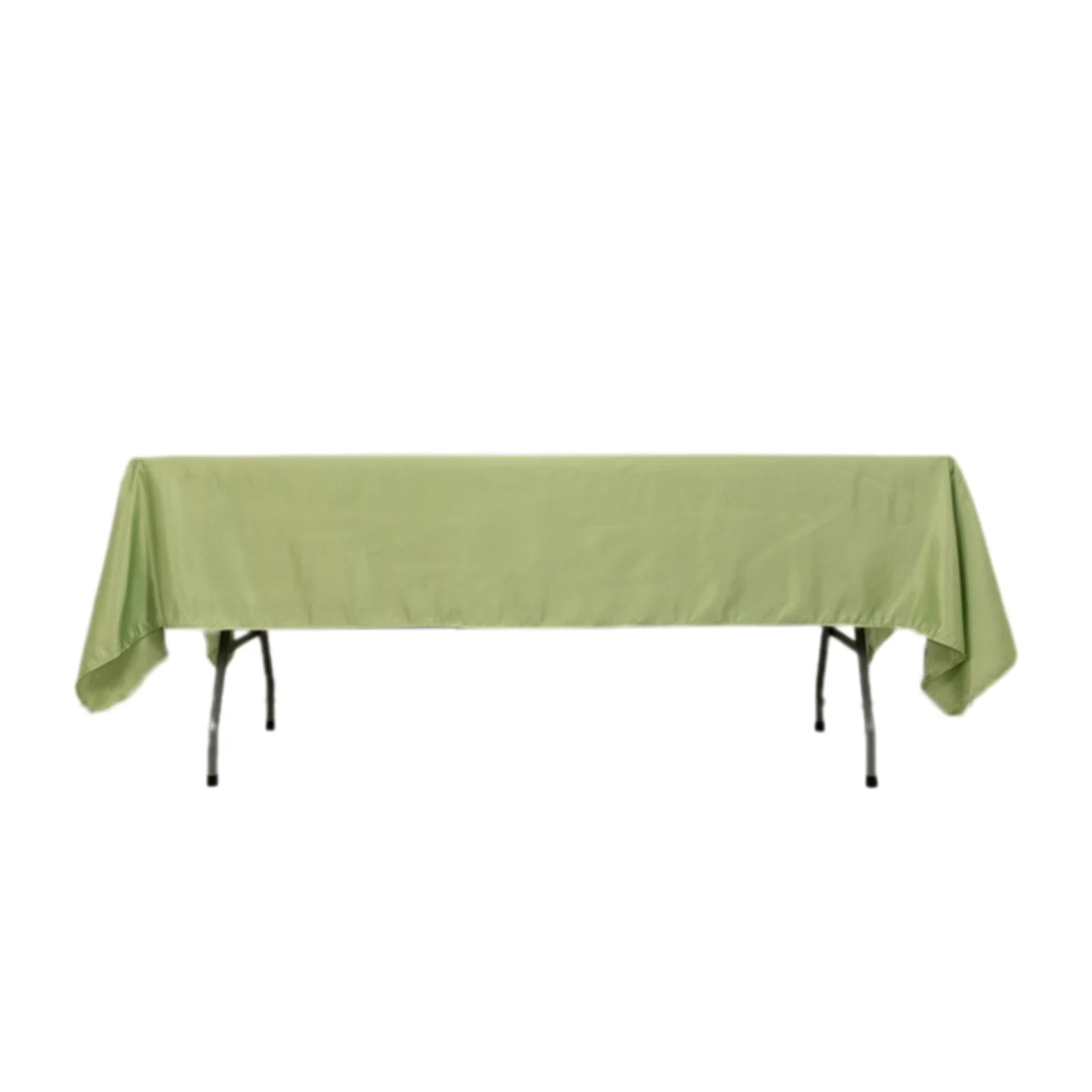 Lamour Satin Rectangle Tablecloth 60"x102" Sage Green - Wrinkle Resistant Table Cover - Image 7