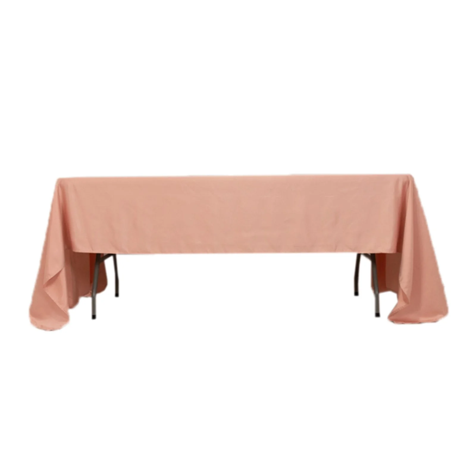 Lamour Satin Rectangle Tablecloth 60"x126" Dusty Rose - Fade & Wrinkle-Resistant Table Cover - Image 6