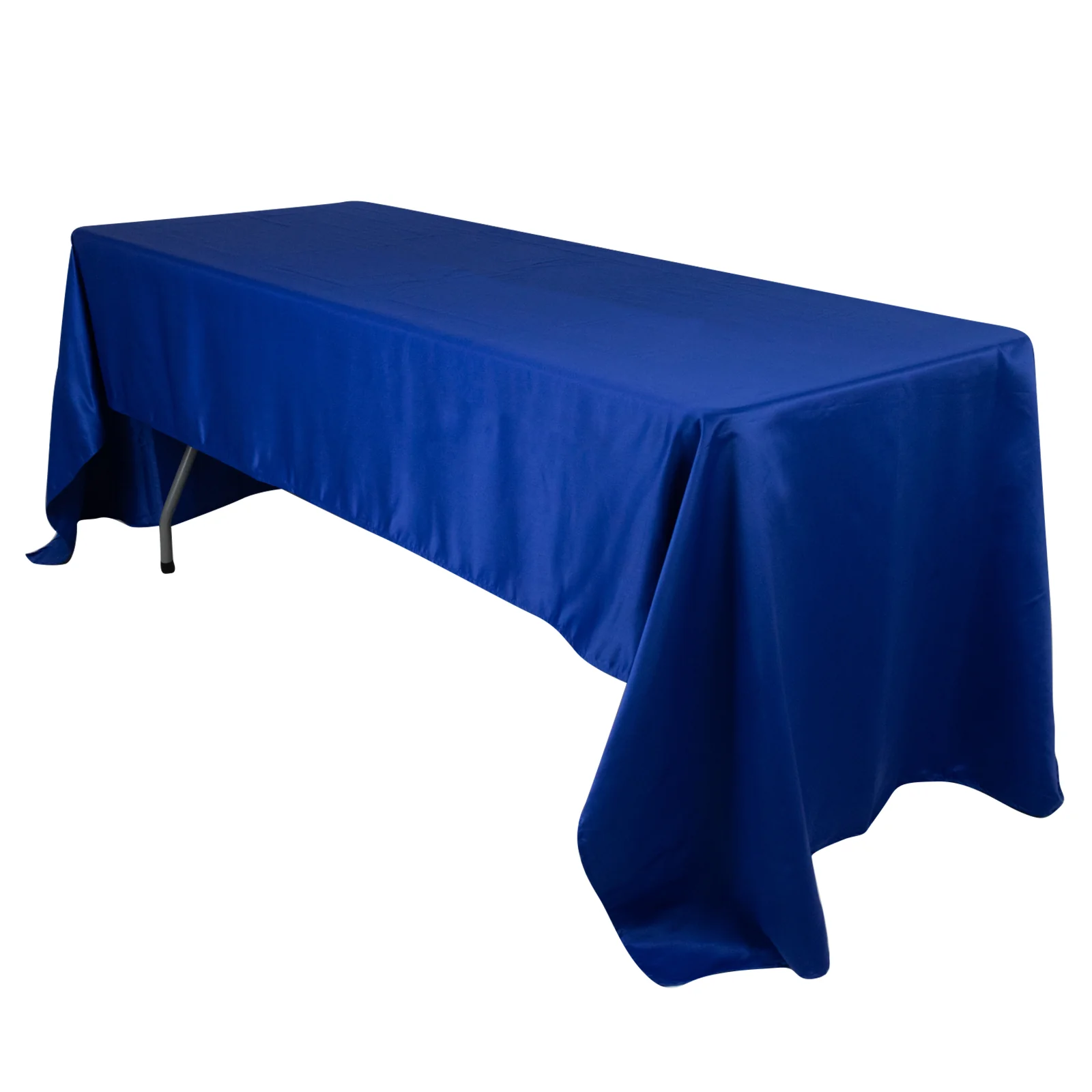 Lamour Satin Rectangle Tablecloth 60"x126" Royal Blue - Fade & Wrinkle-Resistant Table Cover - Image 7