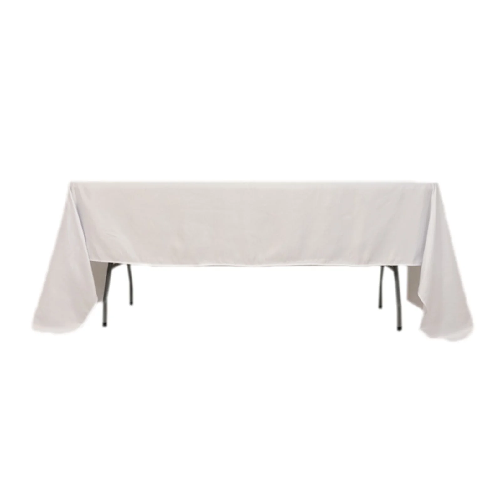 Lamour Satin Rectangle Tablecloth 60"x126" White - Durable & Wrinkle-Resistant Table Cover for Casual or Formal Events - Image 8