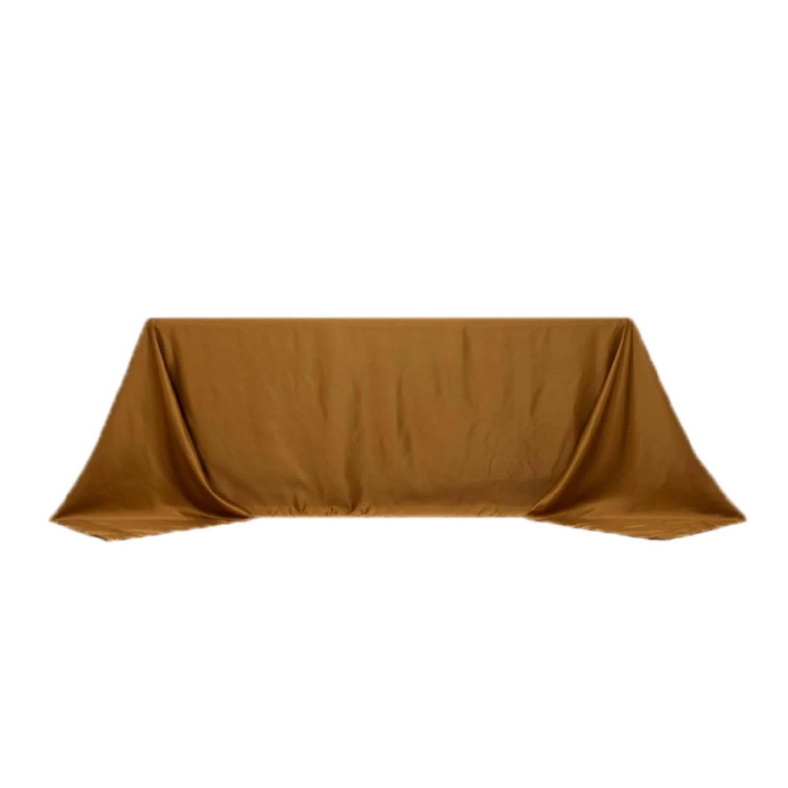 Lamour Satin Rectangle Tablecloth 90"x132" Gold - Exquisite Seamless Table Cover for Upscale Events - Image 8