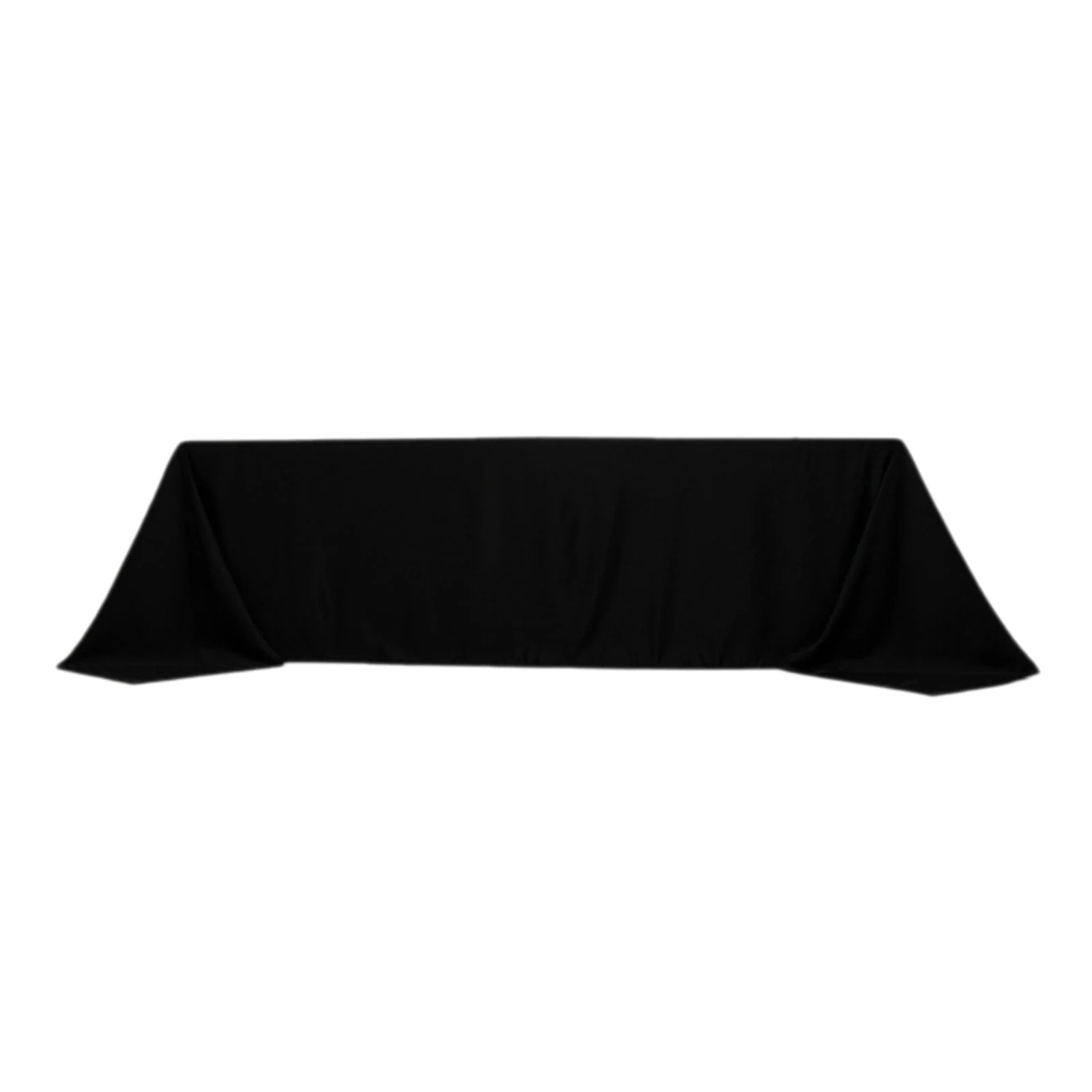 Lamour Satin Rectangle Tablecloth 90"x156" Black - Soft Sheen Seamless Table Cover for Casual or Formal Events - Image 3