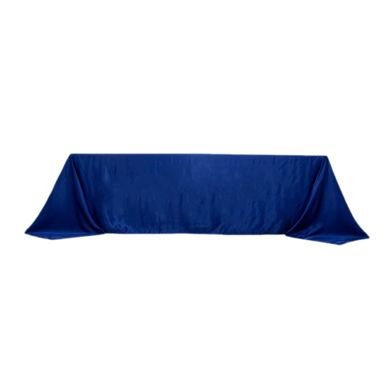 Lamour Satin Rectangle Tablecloth 90"x156" Royal Blue - Soft Sheen Seamless Table Cover - Image 3