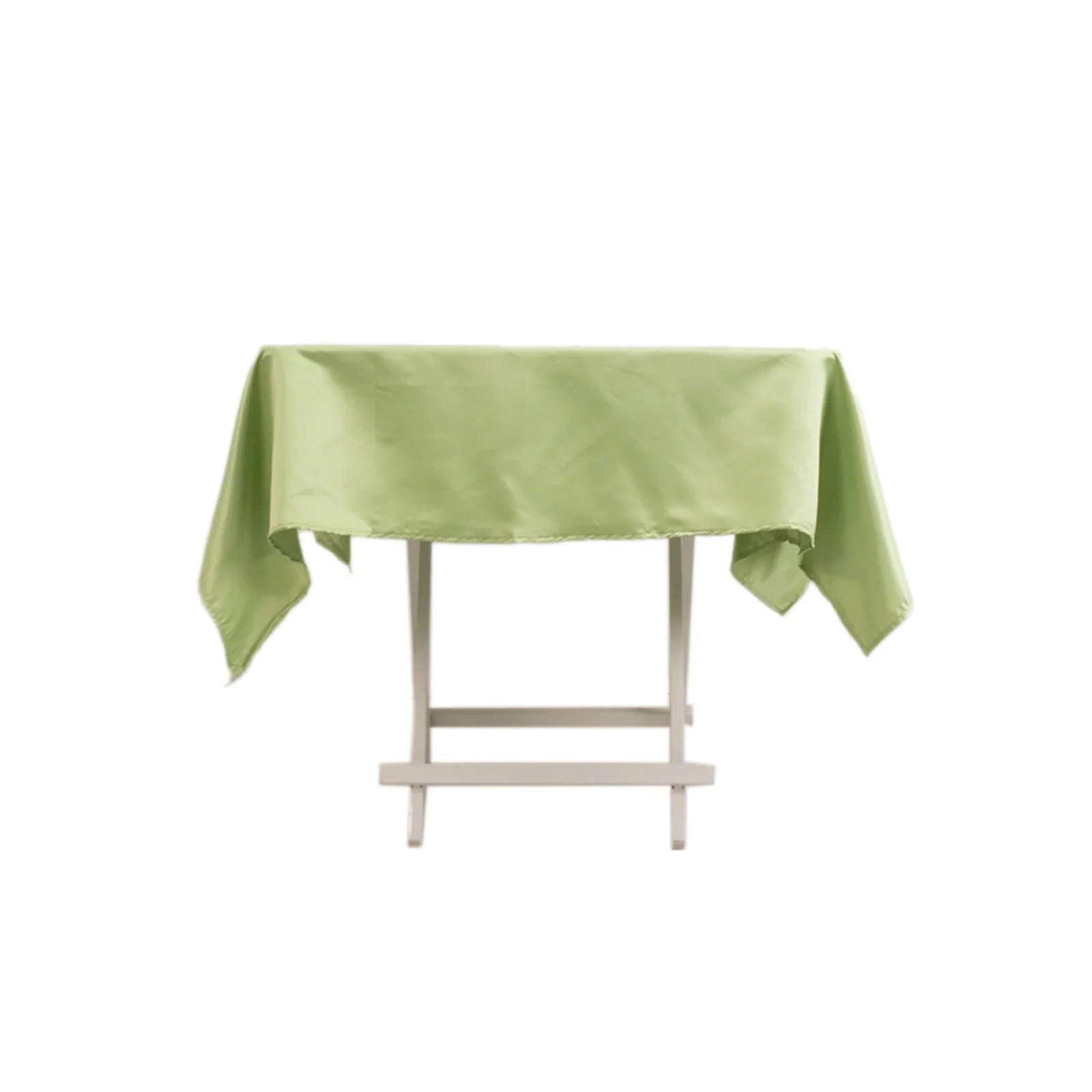 Lamour Satin Square Tablecloth 54"x54" Sage Green - Classy Silk-Like Table Cover - Image 7
