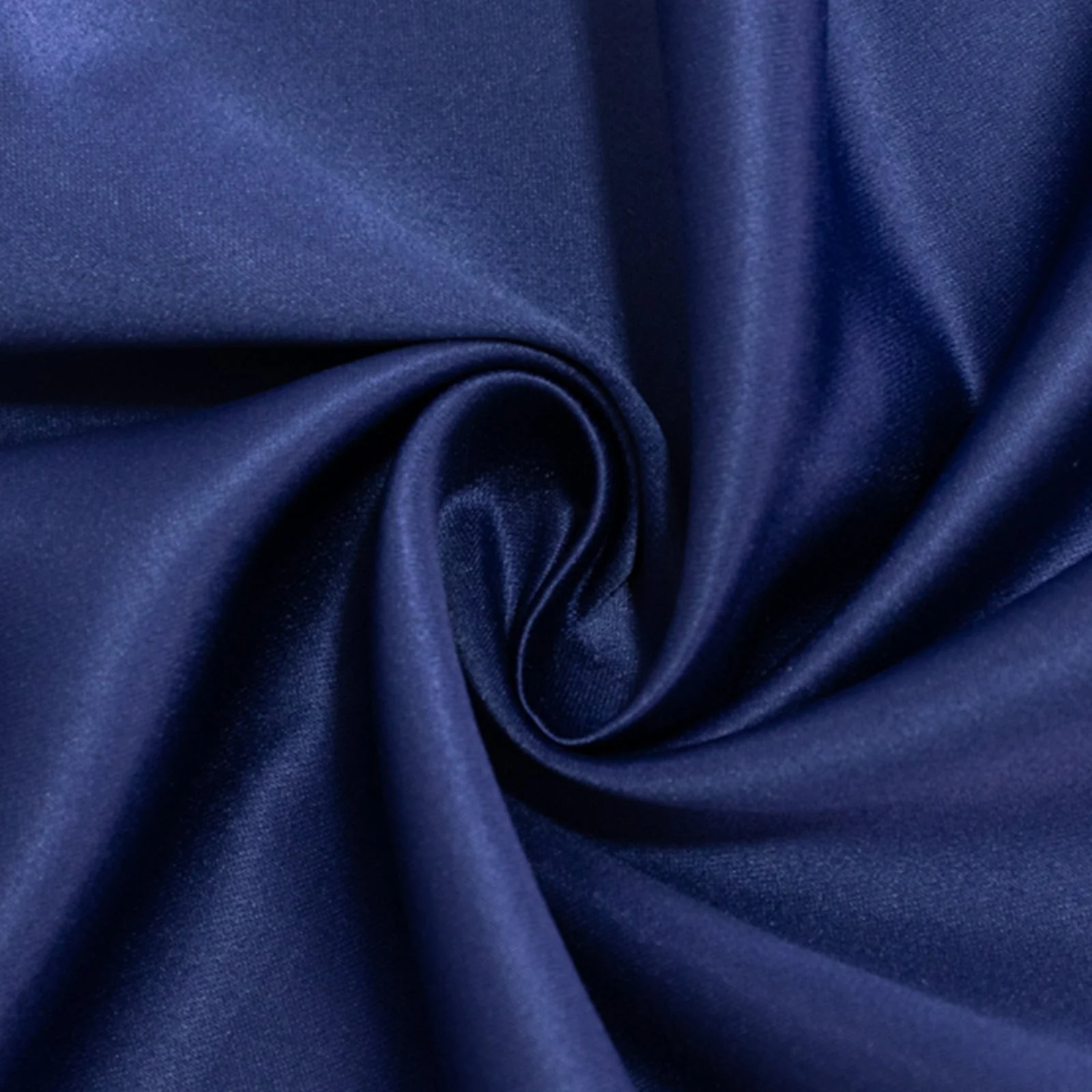 Lamour Satin Table Overlay 72"x72" Navy Blue with Smooth Finish - Image 8
