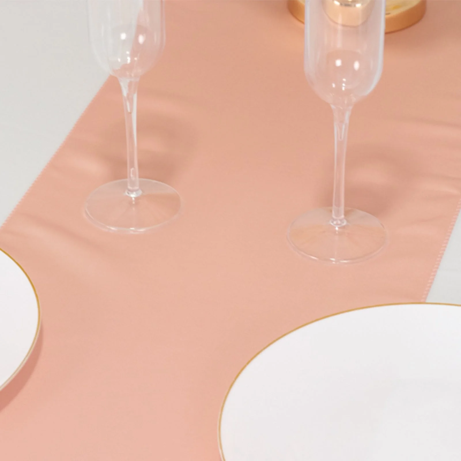 Lamour Satin Table Runner 12"x108" Dusty Rose - Lustrous Wedding Decor - Image 6