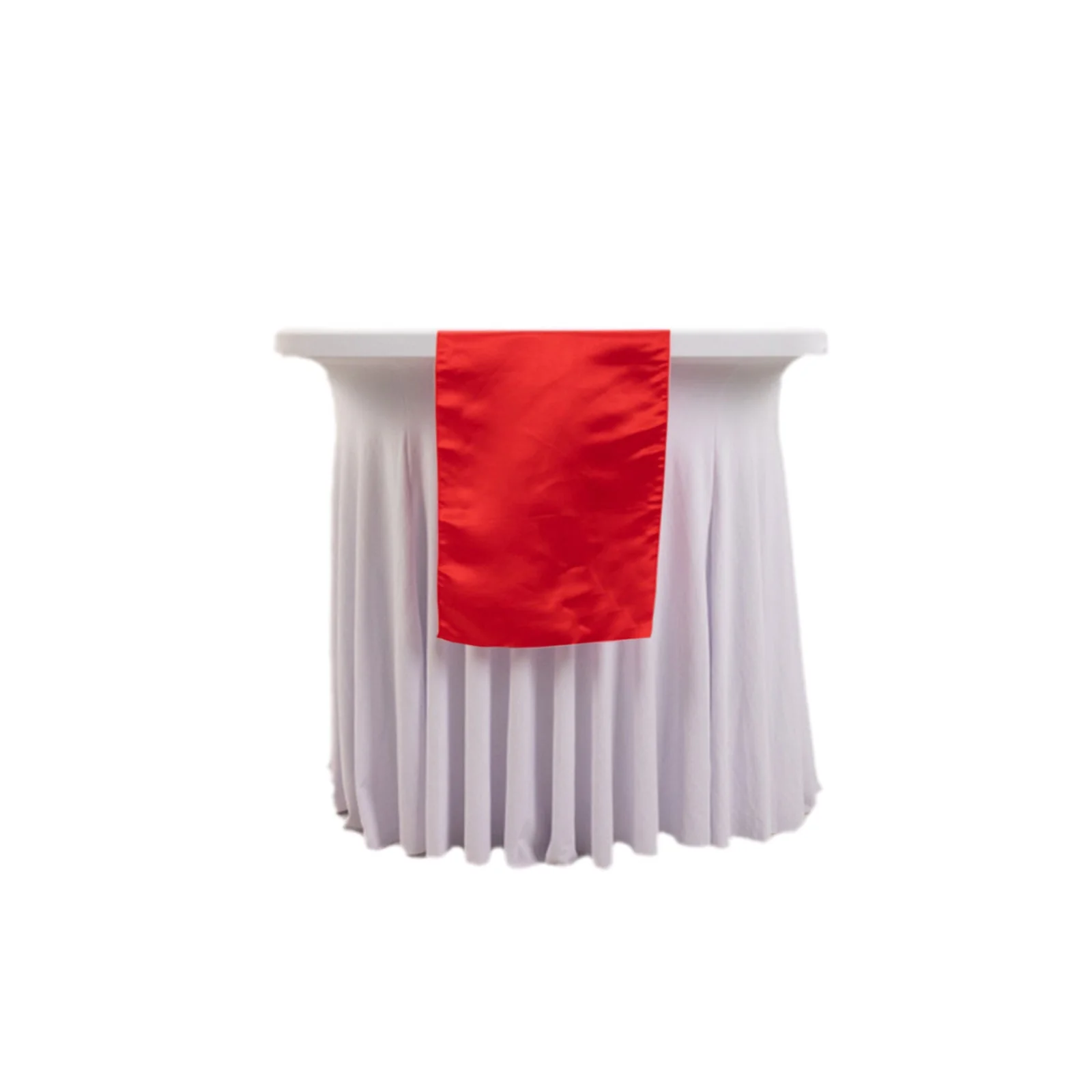 Lamour Satin Table Runner 12"x108" Red - Lustrous Wedding Decor - Image 6