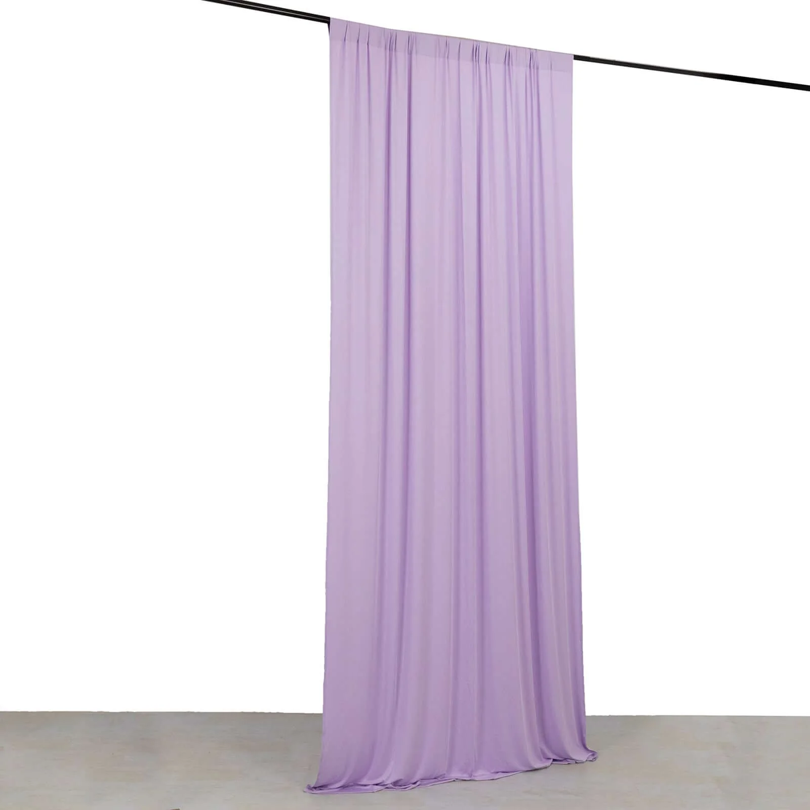 Lavender Lilac 4-Way Stretch Spandex Backdrop Drape Curtain, Wrinkle Free Event Divider Panel with Rod Pockets - 5ftx10ft - Image 3