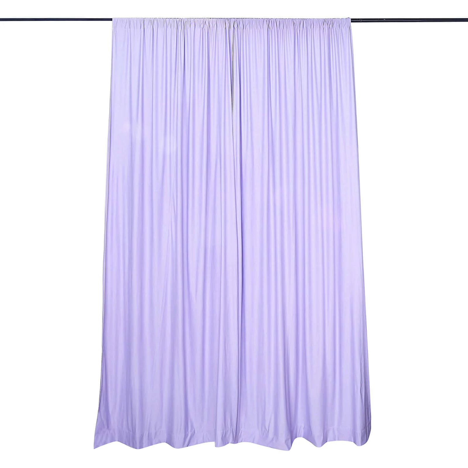 2 Pack 5ftx10ft Lavender Lilac Scuba Polyester Backdrop Drape Curtains, Durable Flame Resistant Event Divider Panels Wrinkle Free With Rod Pockets - Image 2