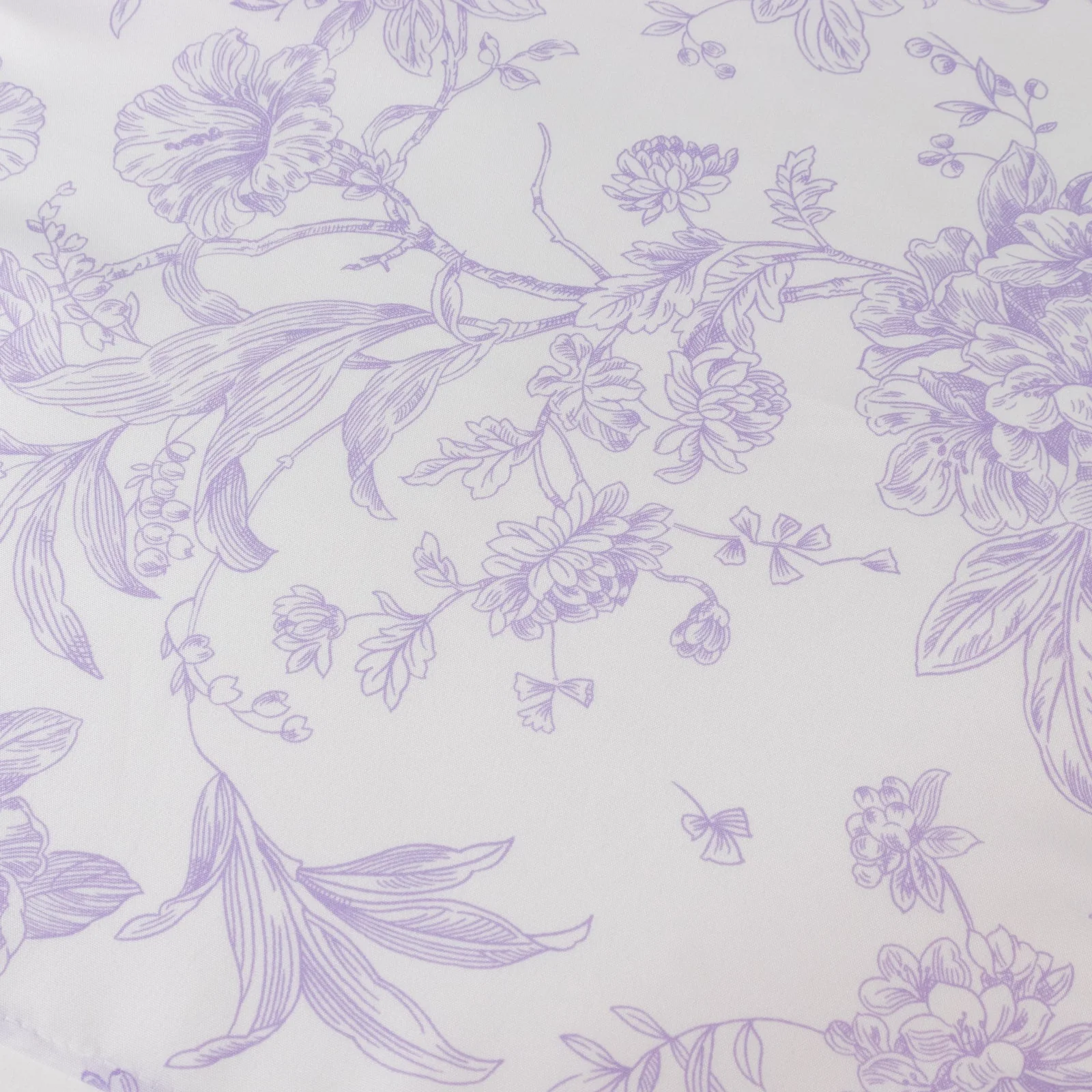 5 Pack Polyester Dinner Napkins 20"x20" White with Lavender Lilac French Toile Pattern - Chic Floral Cloth Napkins - Image 6