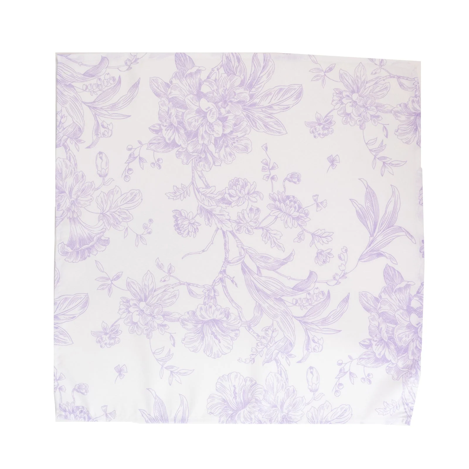 5 Pack Polyester Dinner Napkins 20"x20" White with Lavender Lilac French Toile Pattern - Chic Floral Cloth Napkins - Image 7