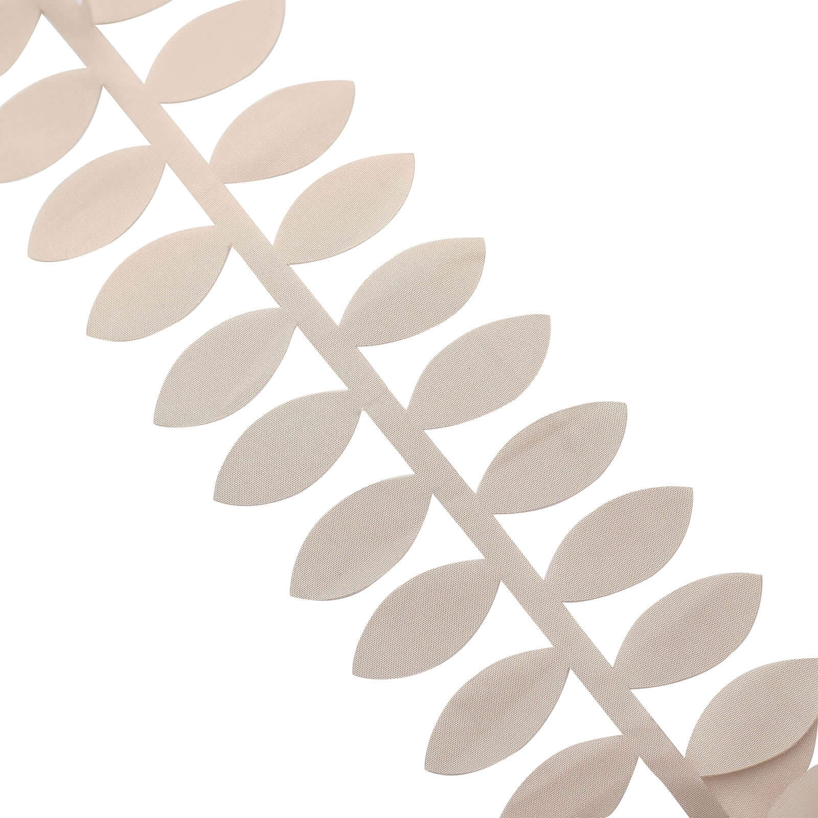Leaf Petal Taffeta Ribbon Sash Beige 50ft 4" - Artificial DIY Fabric Garland - Image 7