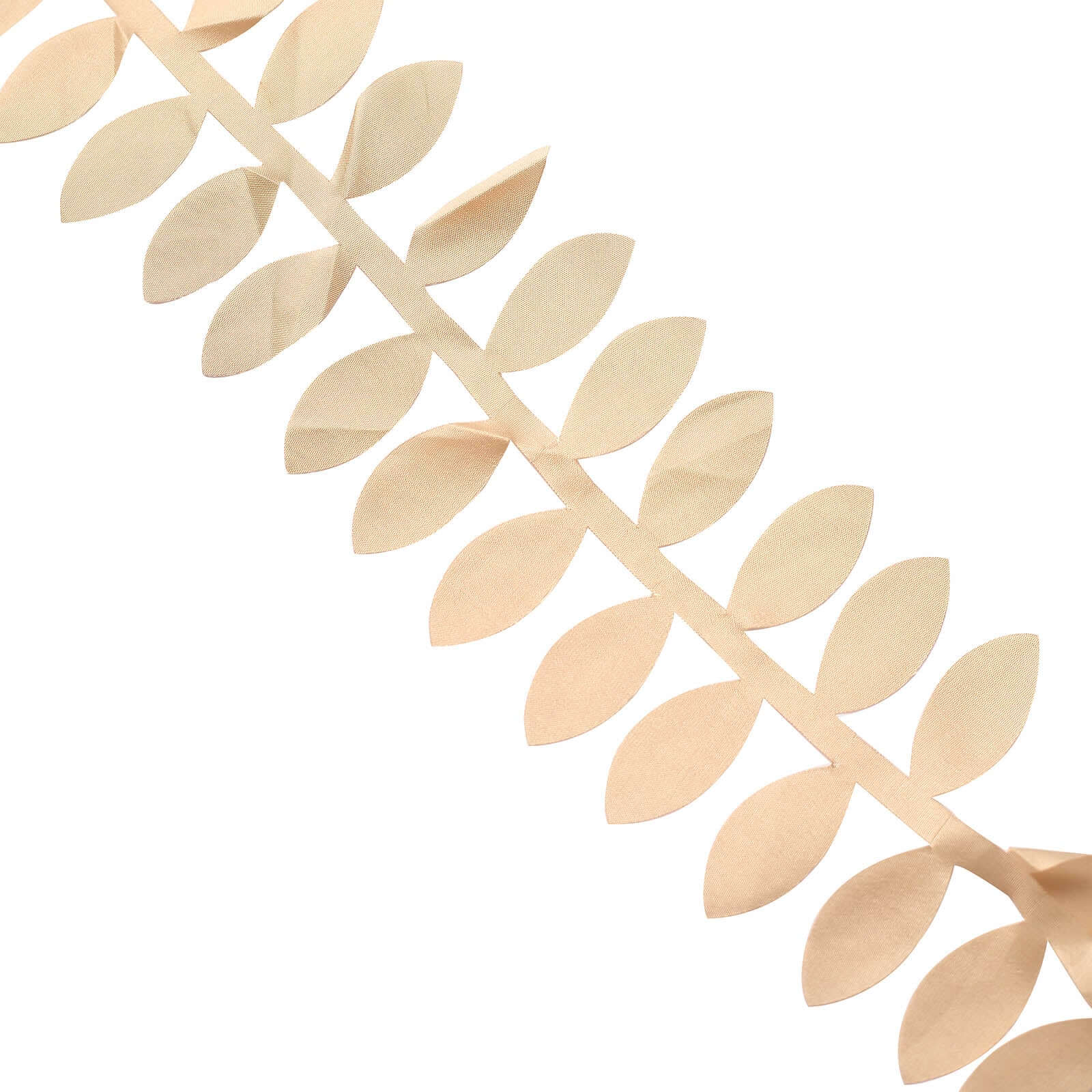Leaf Petal Taffeta Ribbon Sash Champagne 50ft 4" - Artificial DIY Fabric Garland - Image 7