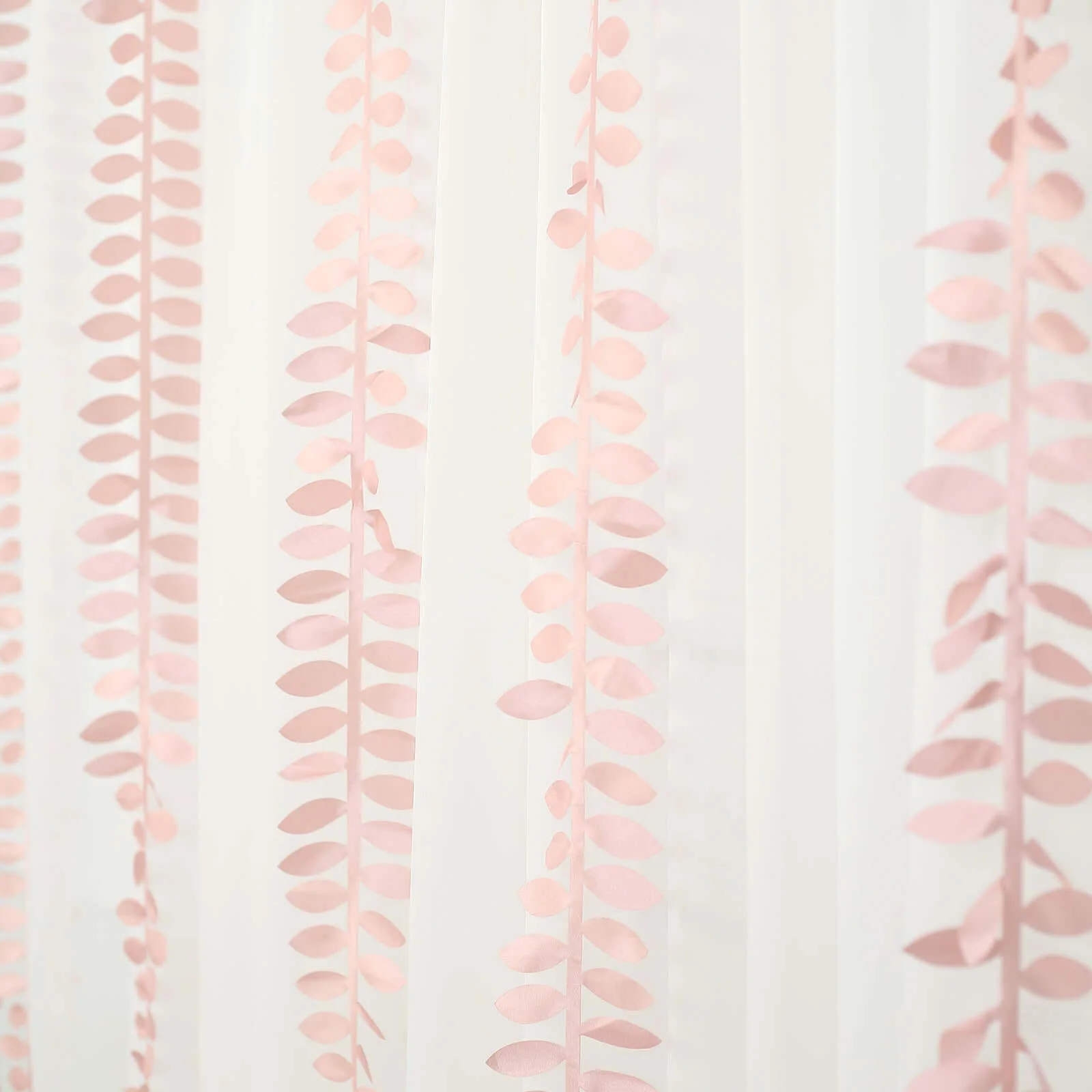 Leaf Petal Taffeta Ribbon Sash Dusty Rose 50ft 4" - Artificial DIY Fabric Garland - Image 4