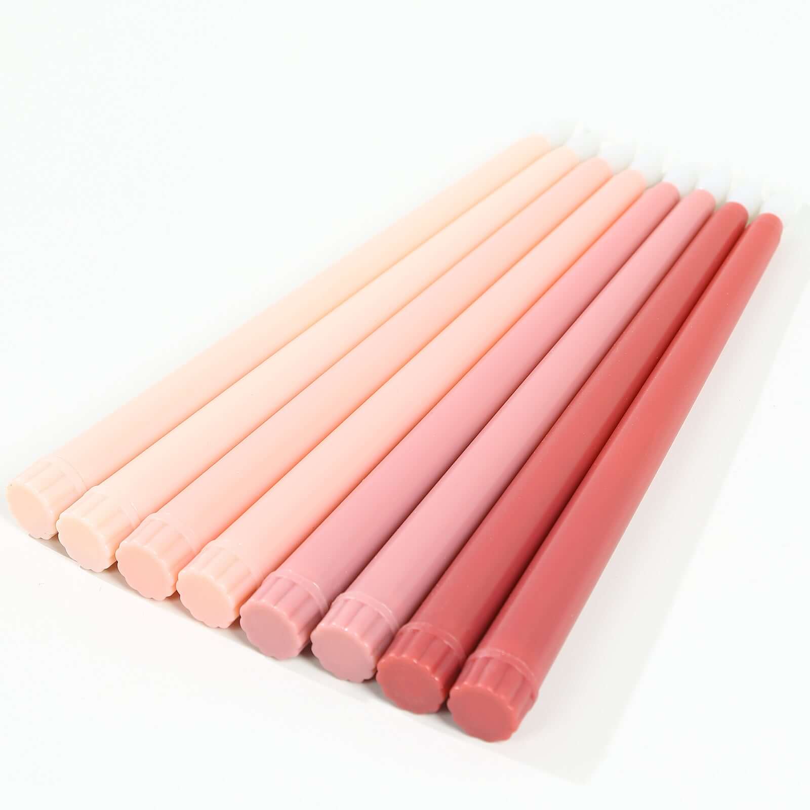 8-Pack LED Taper Candles 11" Flickering Mixed Pink - Flameless Battery Operated Lighting - Image 8