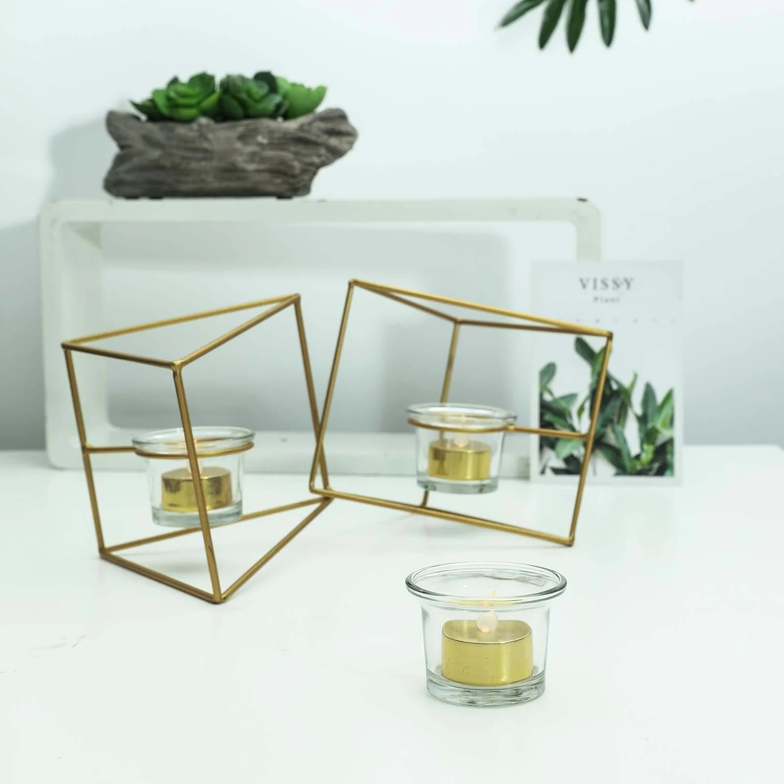 12-Pack LED Tealight Candles Metallic Gold Design - Flameless Reusable Battery Operated Lighting - Image 2