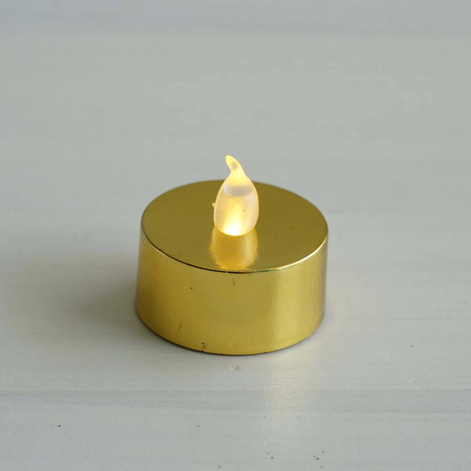 12-Pack LED Tealight Candles Metallic Gold Design - Flameless Reusable Battery Operated Lighting - Image 7