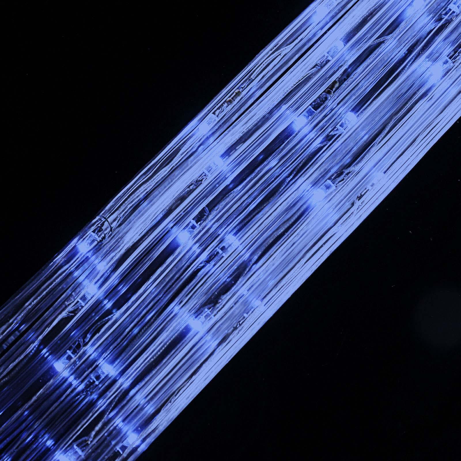 Light Blue Waterproof Outdoor LED Rope Light, 120V With 250 Bright LEDs 33ft - Image 9