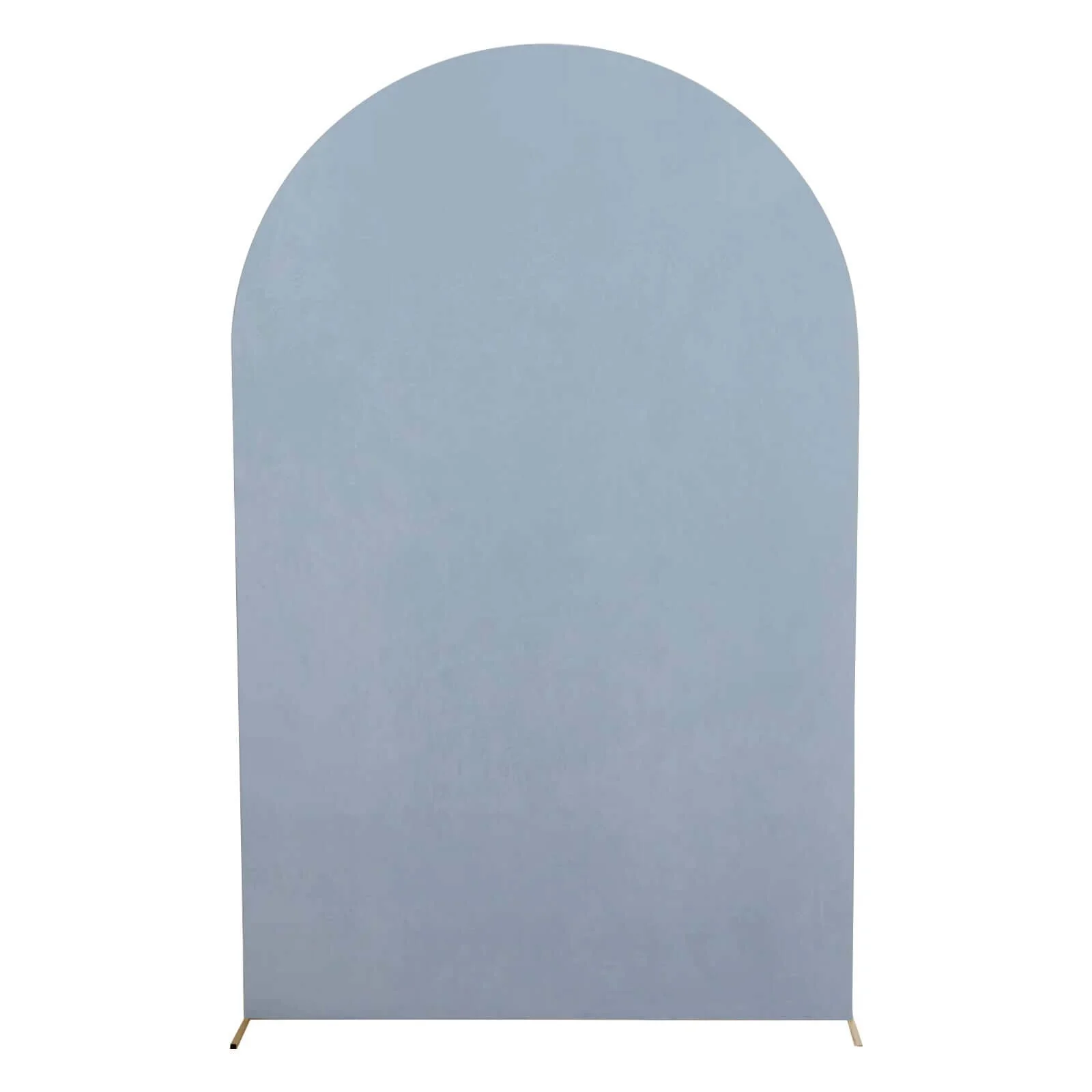 Matte Dusty Blue Spandex Fitted Chiara Backdrop Stand Cover For Round Top Wedding Arch - 8ft - Image 7