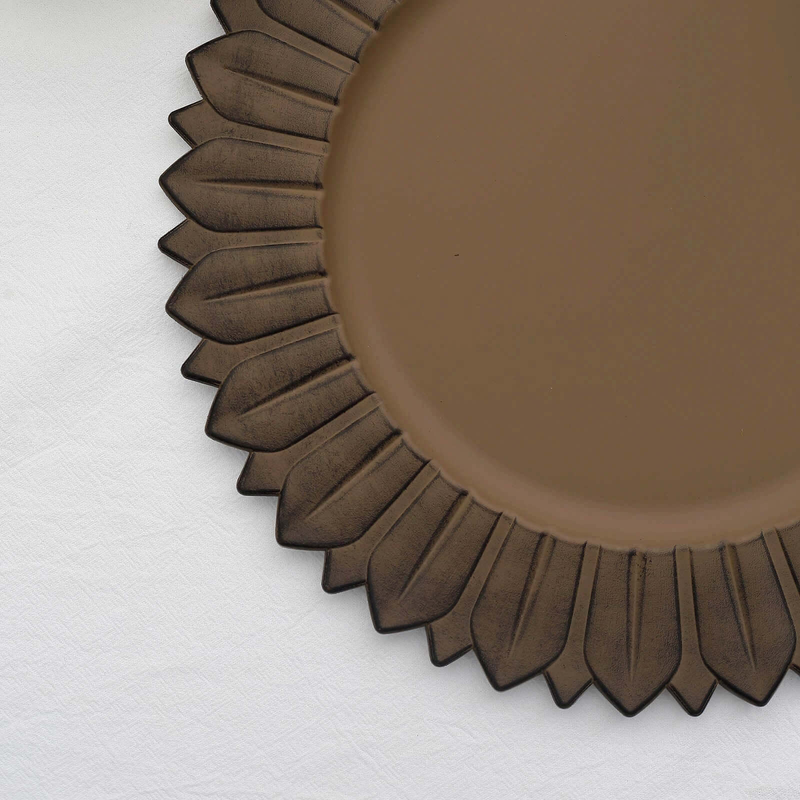 6-Pack Plastic Charger Plates 13" Round Natural with Sunflower Rim - Matte Finish Disposable Dinner Charger Tableware - Image 7