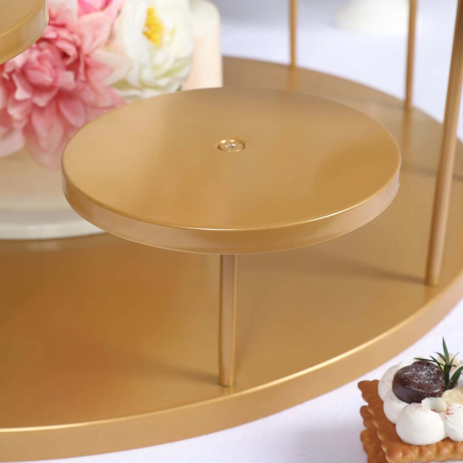 Metal Cake Stand with 12-Arm Tiered Cupcake Holders 29" Gold - Majestic Layered Dessert Display Centerpiece Tower for Upscale Weddings Gala Events & Celebrations - Image 10