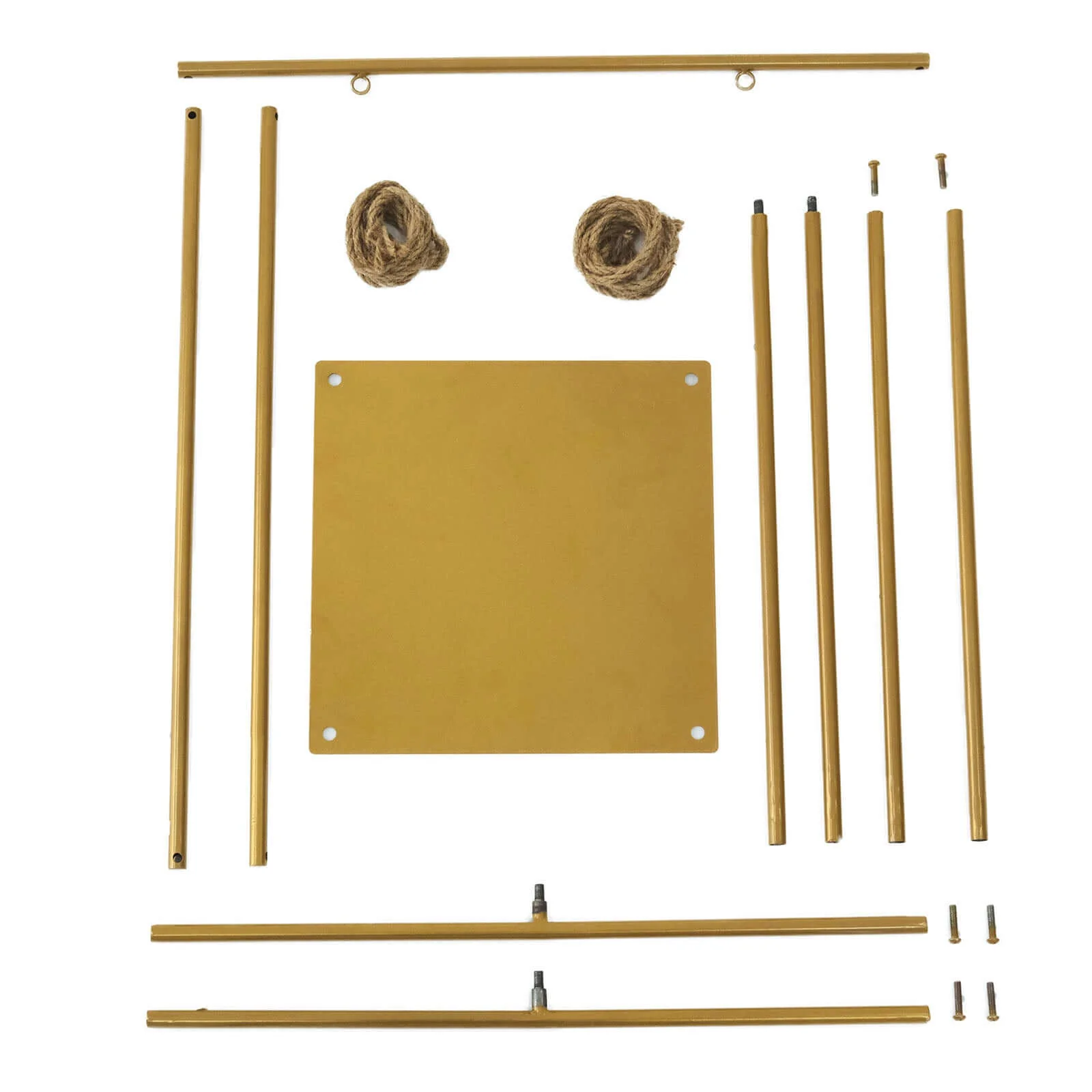 Metal Cake Swing Stand with Jute Rope 3ft Gold - Modern Hanging Dessert Display Centerpiece for Weddings Bridal Showers & Birthdays - Image 7