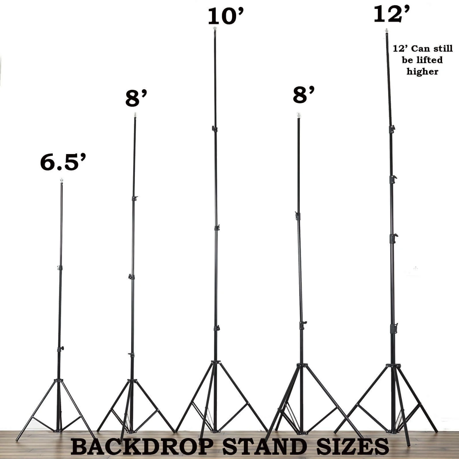 Metal DIY Adjustable Heavy Duty Pipe and Drape Stand Set, Portable Photo Backdrop Kit 10ft - Image 8