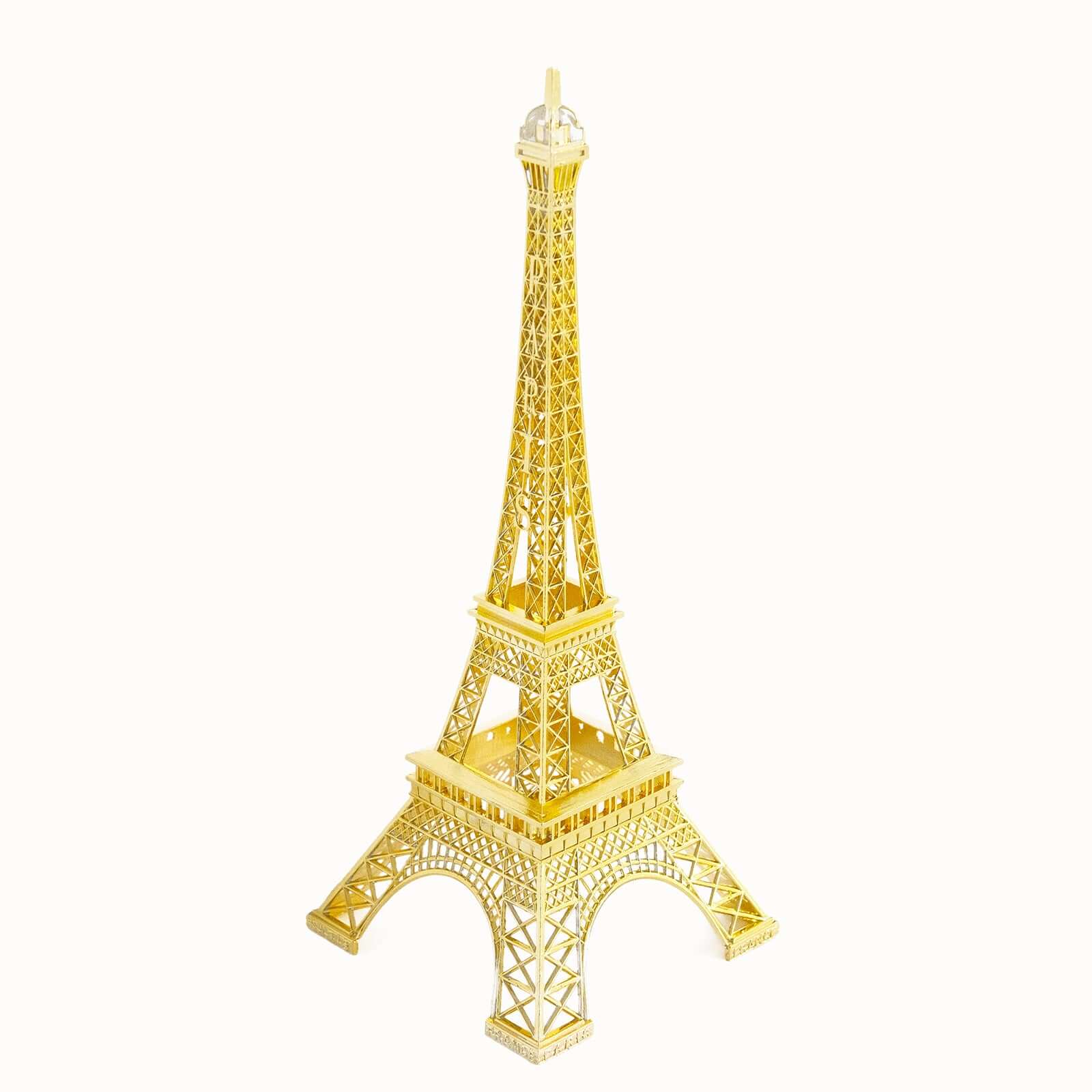 Metal Eiffel Tower 10" Table Centerpiece Gold - Decorative Cake Topper for Weddings & Events - Image 8