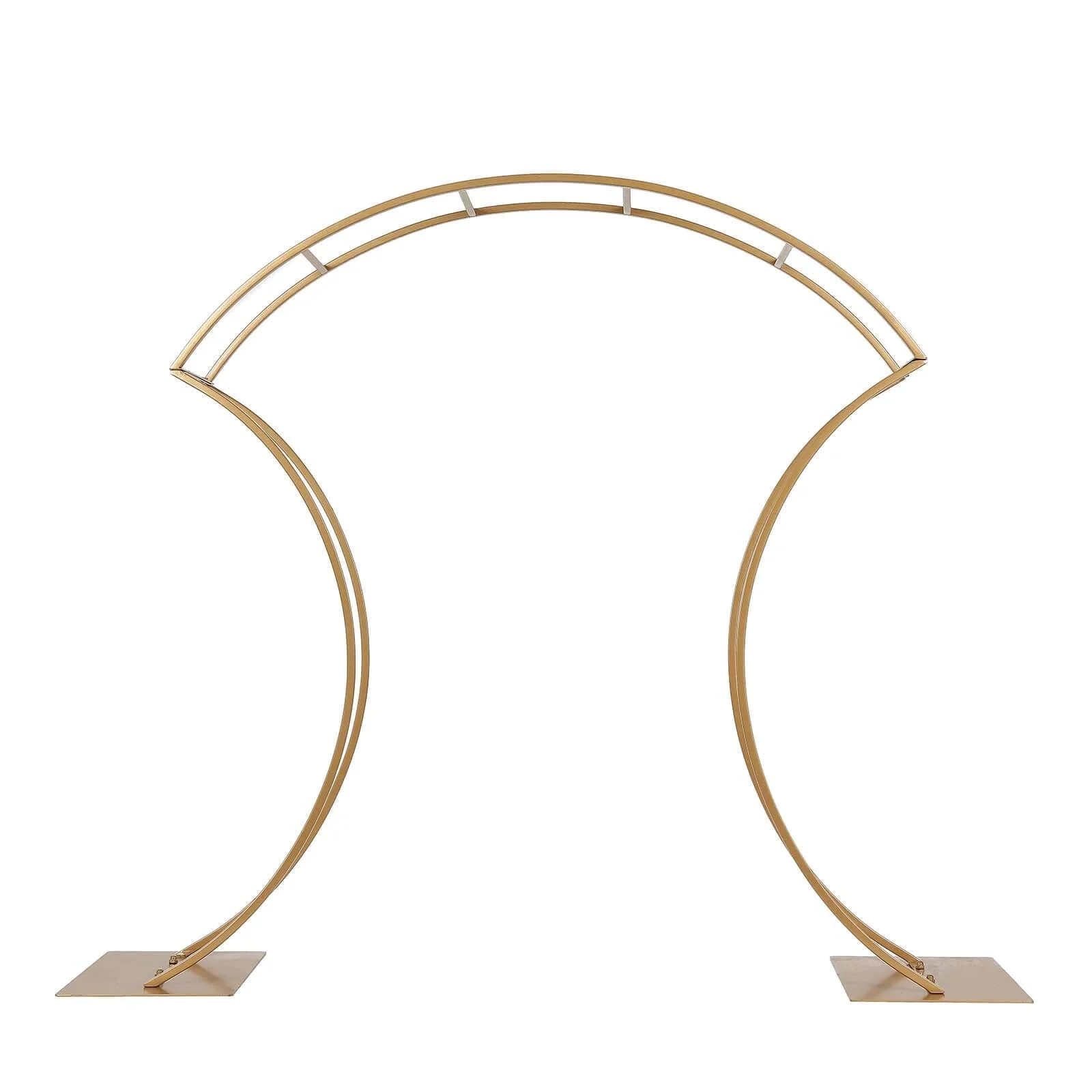 Metal Floral Arch Frame 38" Gold Curvy Design - Wedding Table Centerpiece or Aisle Prop - Image 8