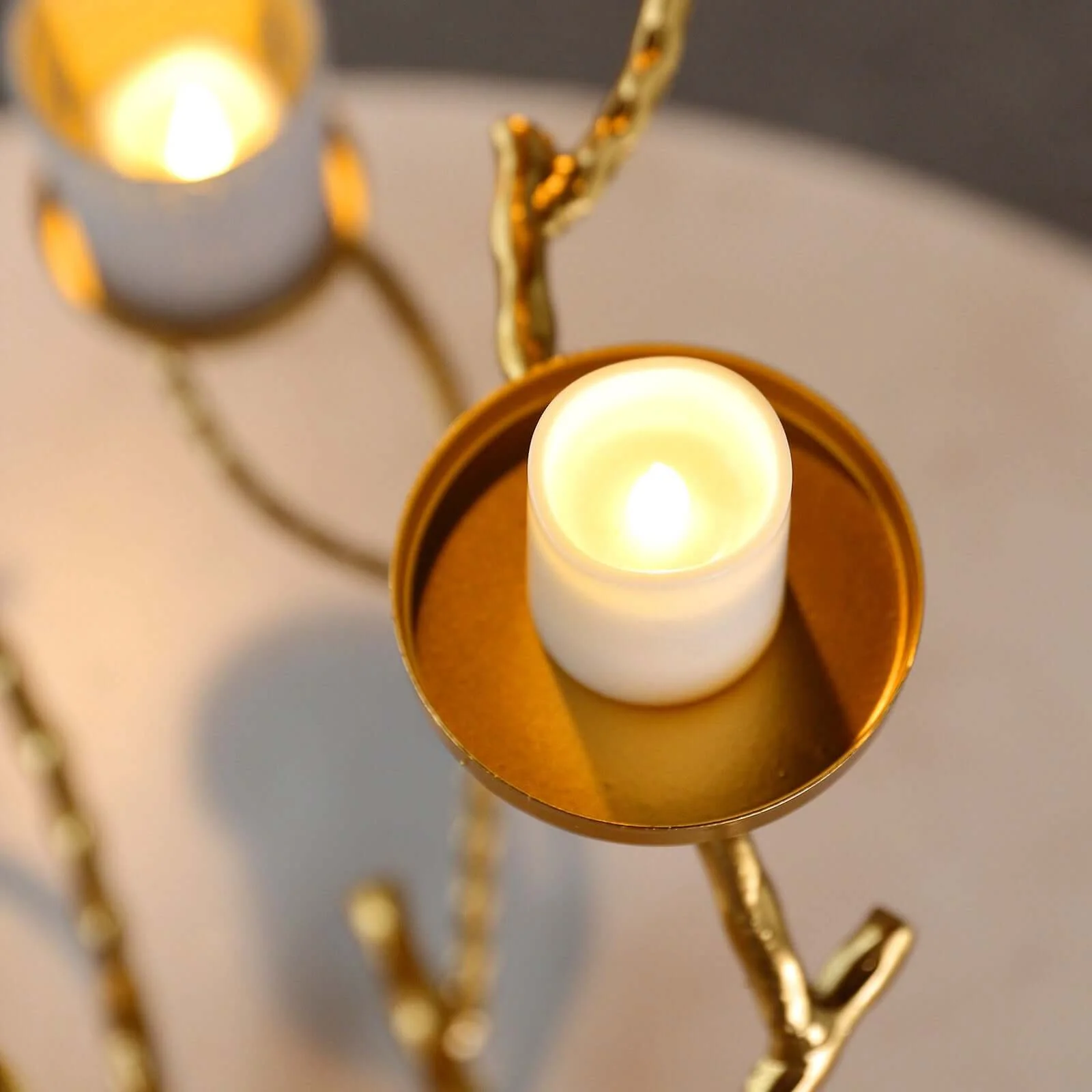 Metal Gold Manzanita Tree Branch Candelabra Candle Holder Stand 3ft - Twig Branch Design Table Centerpiece - Image 11