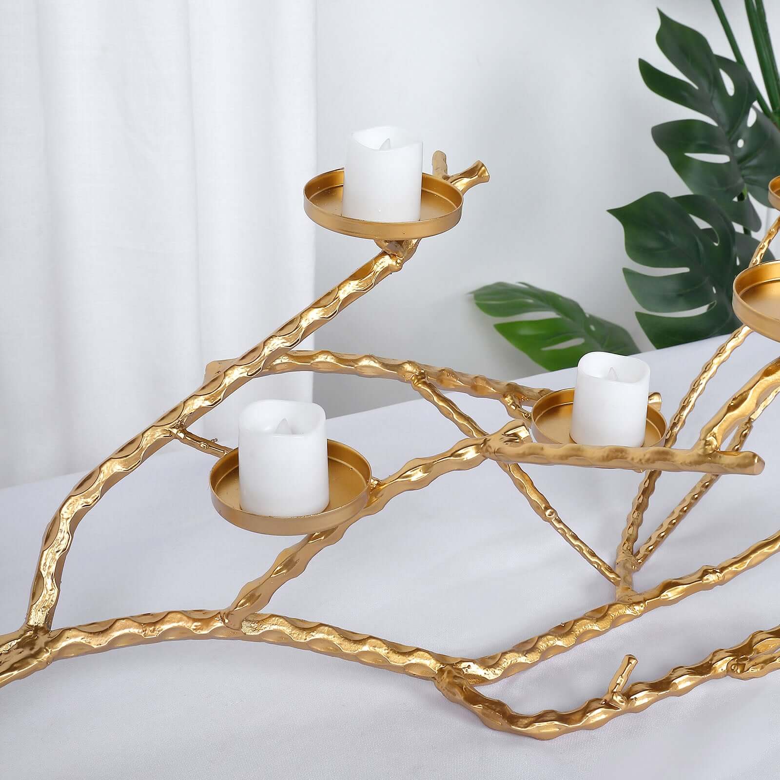 Metal Gold Manzanita Tree Branch Candelabra Candle Holder Stand 3ft - Twig Branch Design Table Centerpiece - Image 12
