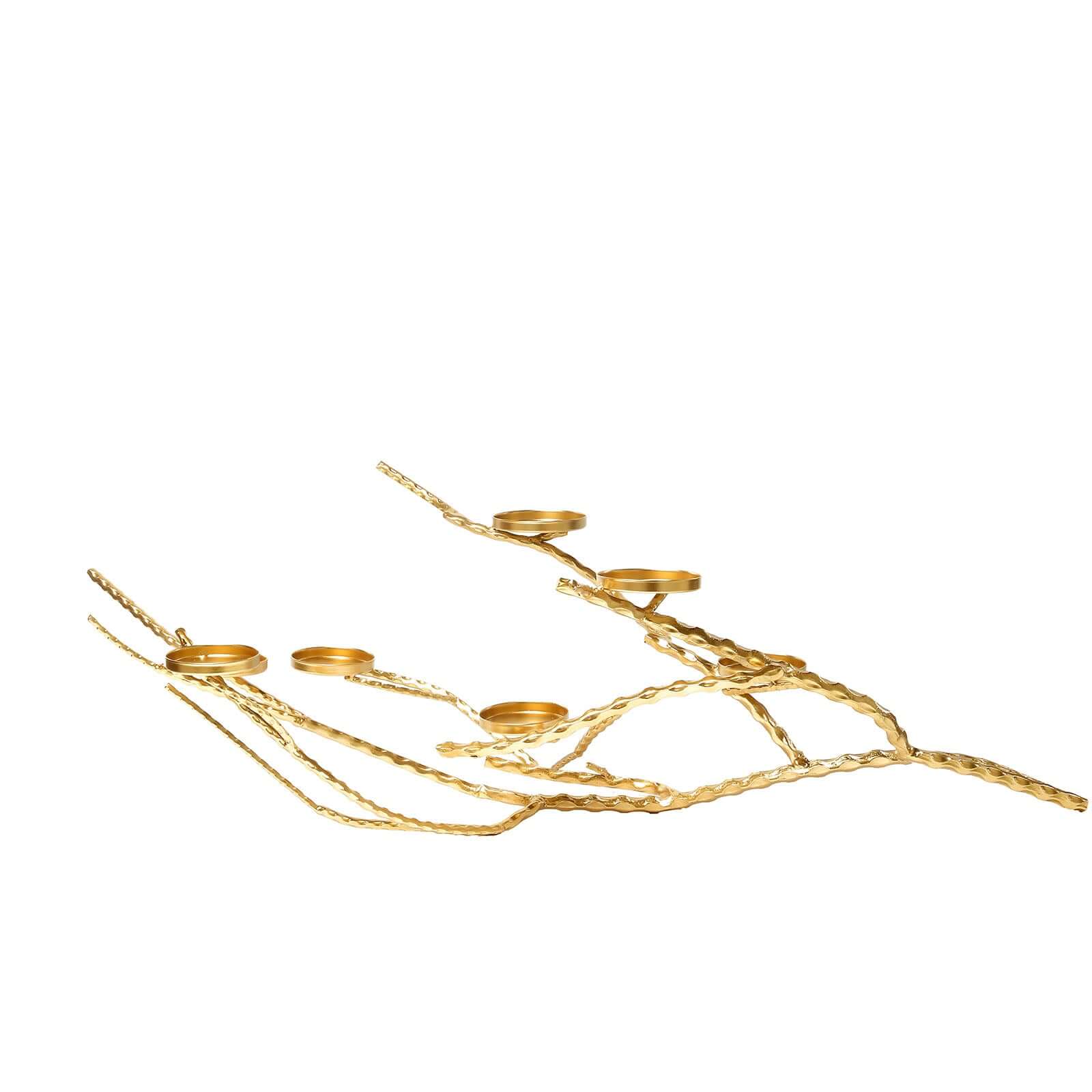 Metal Gold Manzanita Tree Branch Candelabra Candle Holder Stand 3ft - Twig Branch Design Table Centerpiece - Image 13