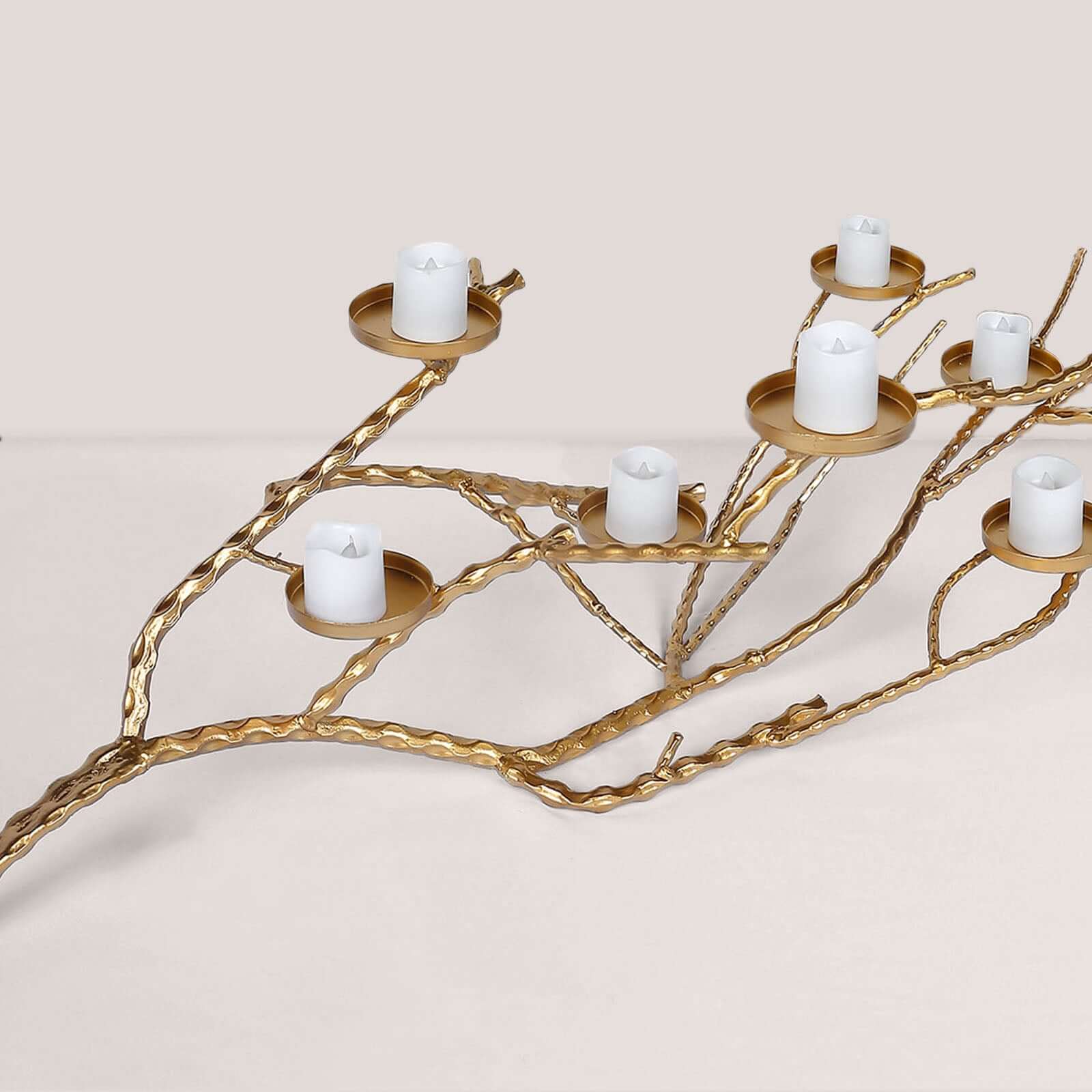 Metal Gold Manzanita Tree Branch Candelabra Candle Holder Stand 3ft - Twig Branch Design Table Centerpiece - Image 6