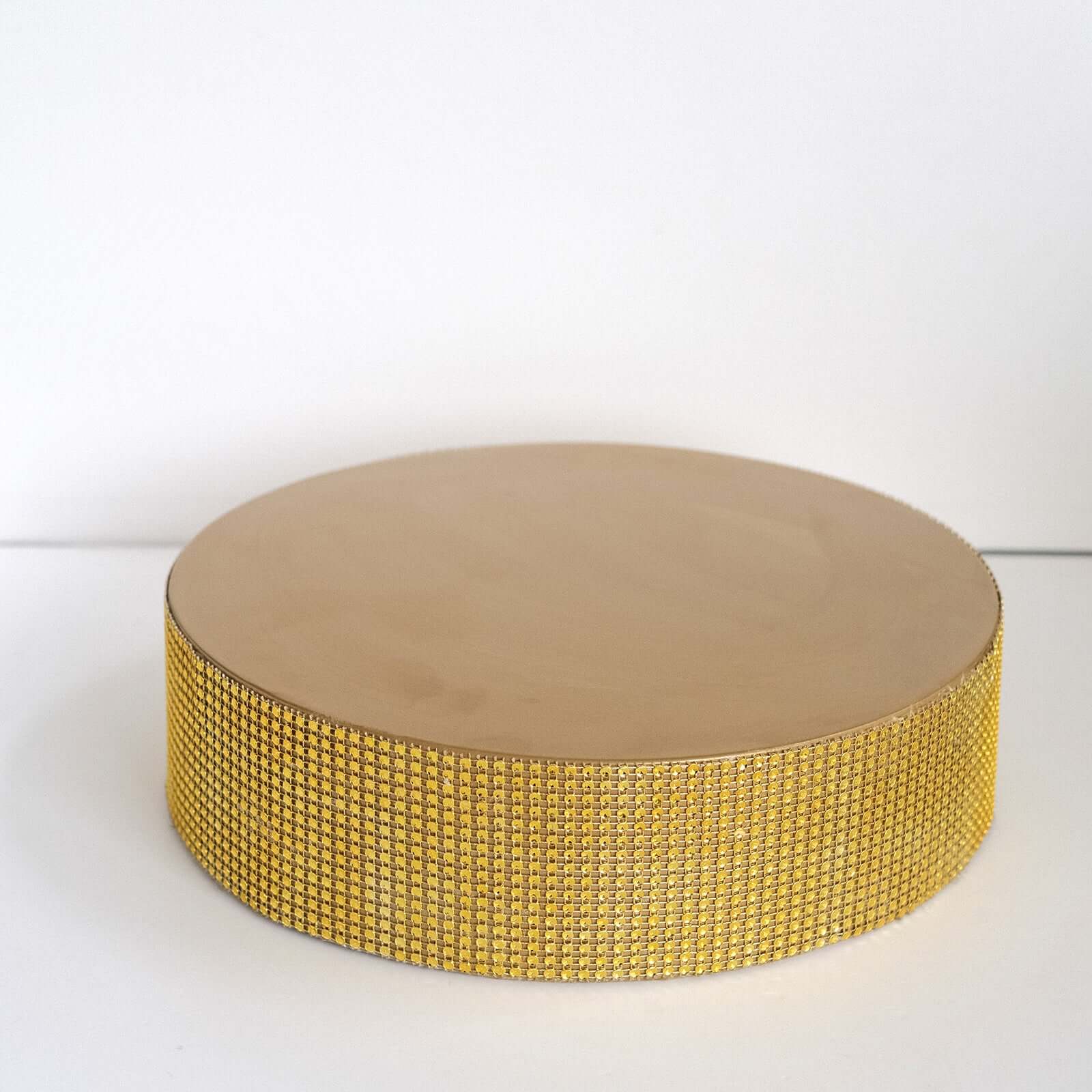 Metal Pedestal Cake Stand 12" Round Design with Rhinestones Gold - Cupcake Holder and Dessert Table Centerpiece - Image 13
